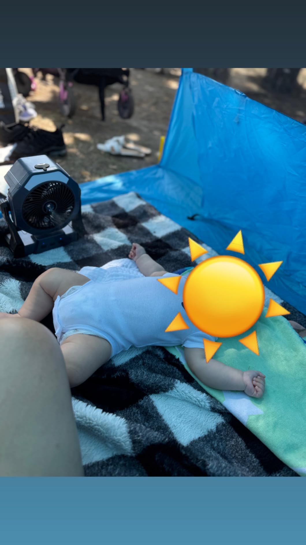 Ausic Portable Misting Camping Fans, [Max 35H Runtime] Outdoor Cooling Fan for Patios, 8 Inch Battery Operated Rechargeable Fans, Water Spray Fan with LED Light, Travel Beach Camp Essential customer photo 2