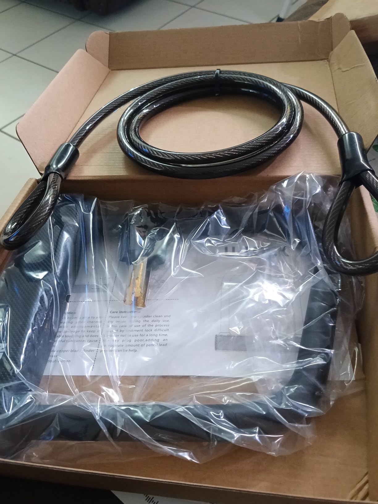 NDakter Bike Locks Heavy Duty Anti Theft, Bicycle U Lock for Ebike, 18mm Shackle, 6FT Steel Security Cable with 3 Keys for Electric Escooter, Motorcycle, Moped, Dirt-Bike, Tri-Bike Wheel Lock Sturdy customer photo 1