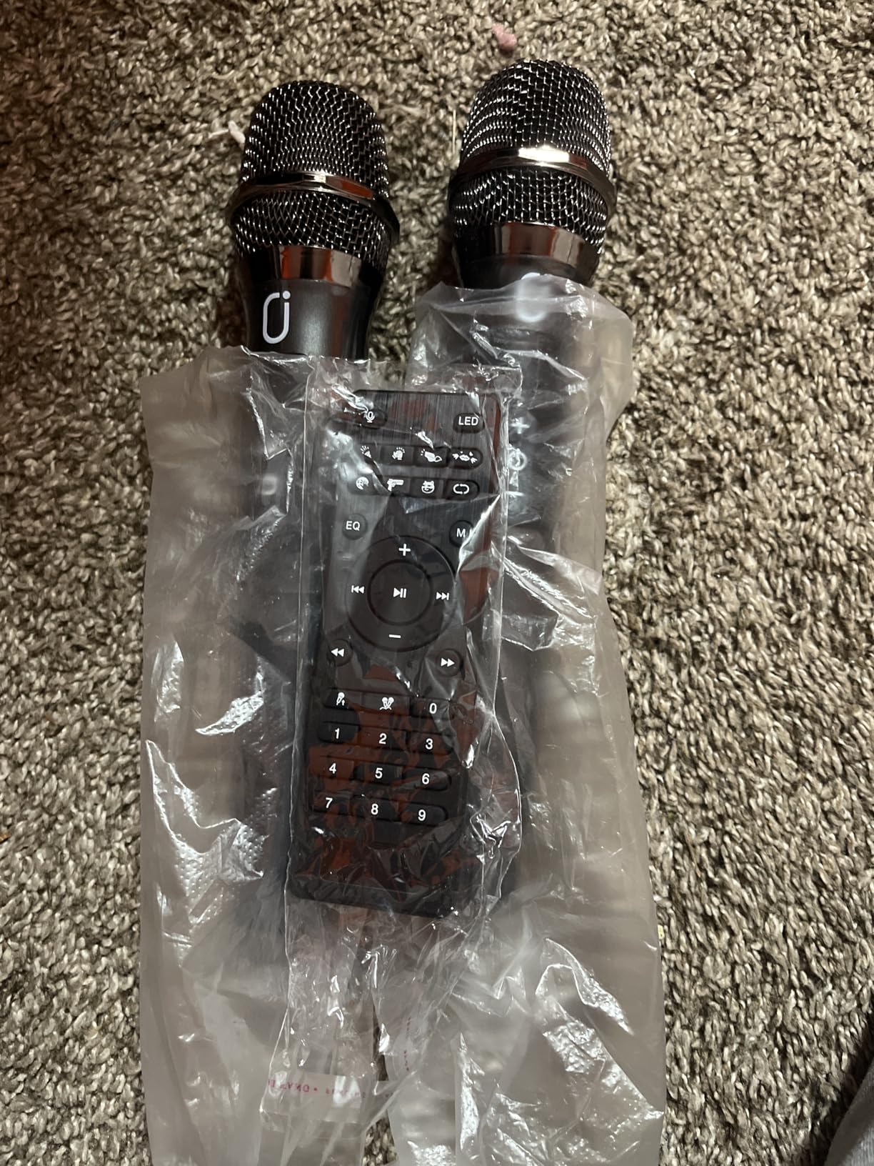 Karaoke Machine with 2 Wireless Microphones, Portable Bluetooth Speaker for Adults & Kids, Big Party PA System with Disco Lights for Gatherings, Stage Monitors, The Best Gifts for All customer photo 1