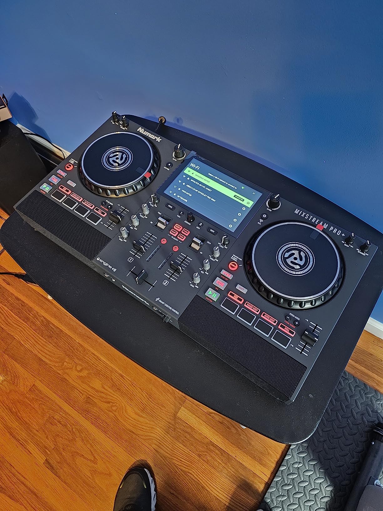 Numark Mixstream Pro+ DJ Controller with Stem Separation, 2 Decks, Wi-Fi Streaming, Mixer, 7