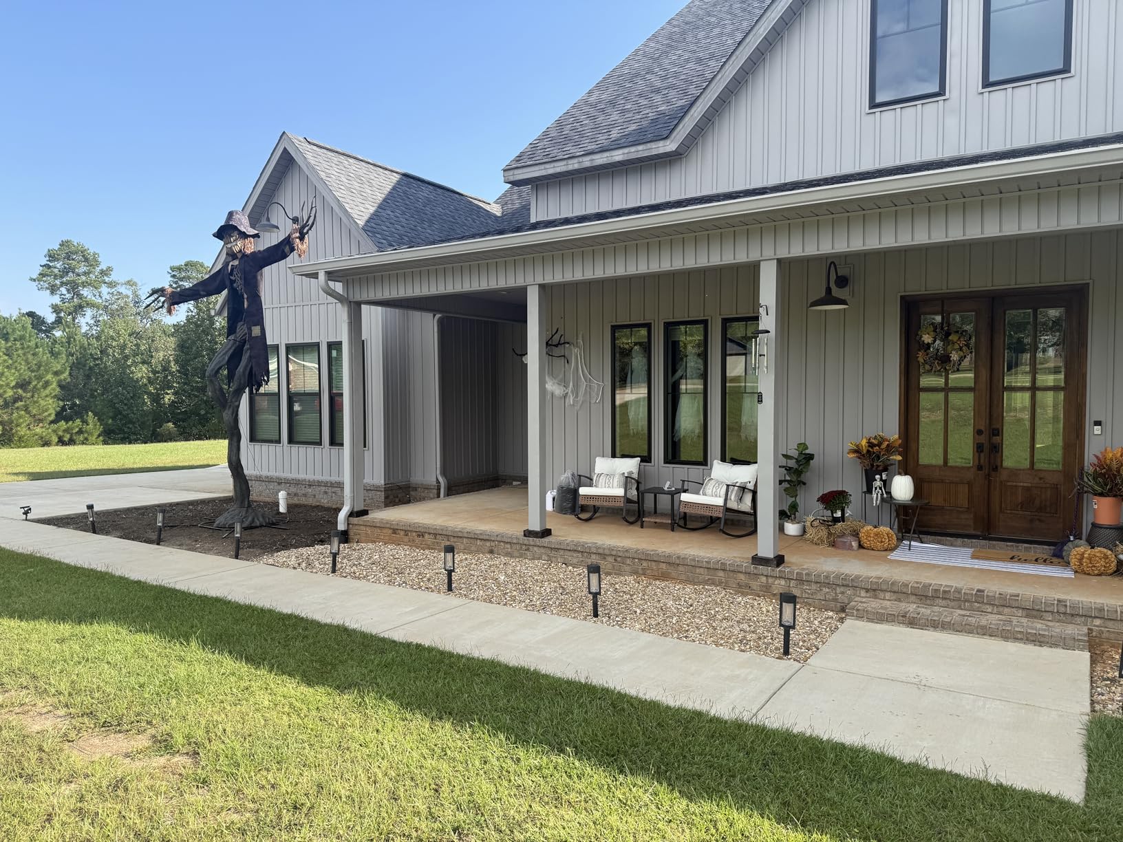 LAUSAINT HOME 3-Piece Rocking Bistro Set, Outdoor Patio Furniture with Thick Cushions and 2-Tier Coffee Table, Oversize Rattan Conversation Set for Garden, Balcony, Backyard (Beige) customer photo 1