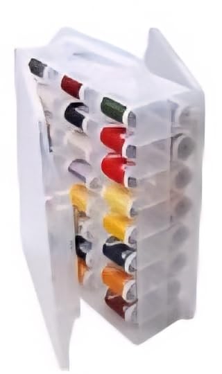 46 Grids Sewing Organizer, Double Sided Thread Box Storage, Portable Clear Plastic Organizer Box for Embroidery and Sewing Threads, Embroidery Floss, Crafts, Small Toys (Clear) customer photo 1