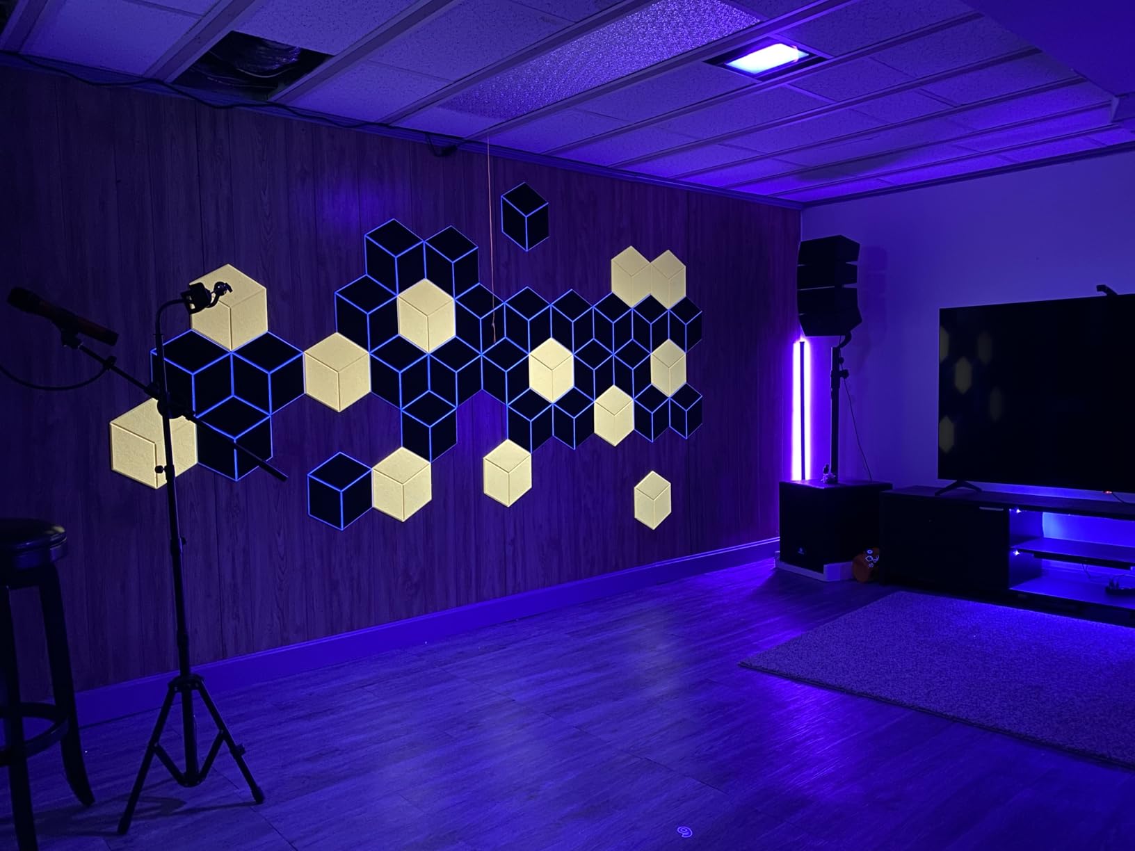 12 Pack Self-Adhesive Acoustic Panels 12