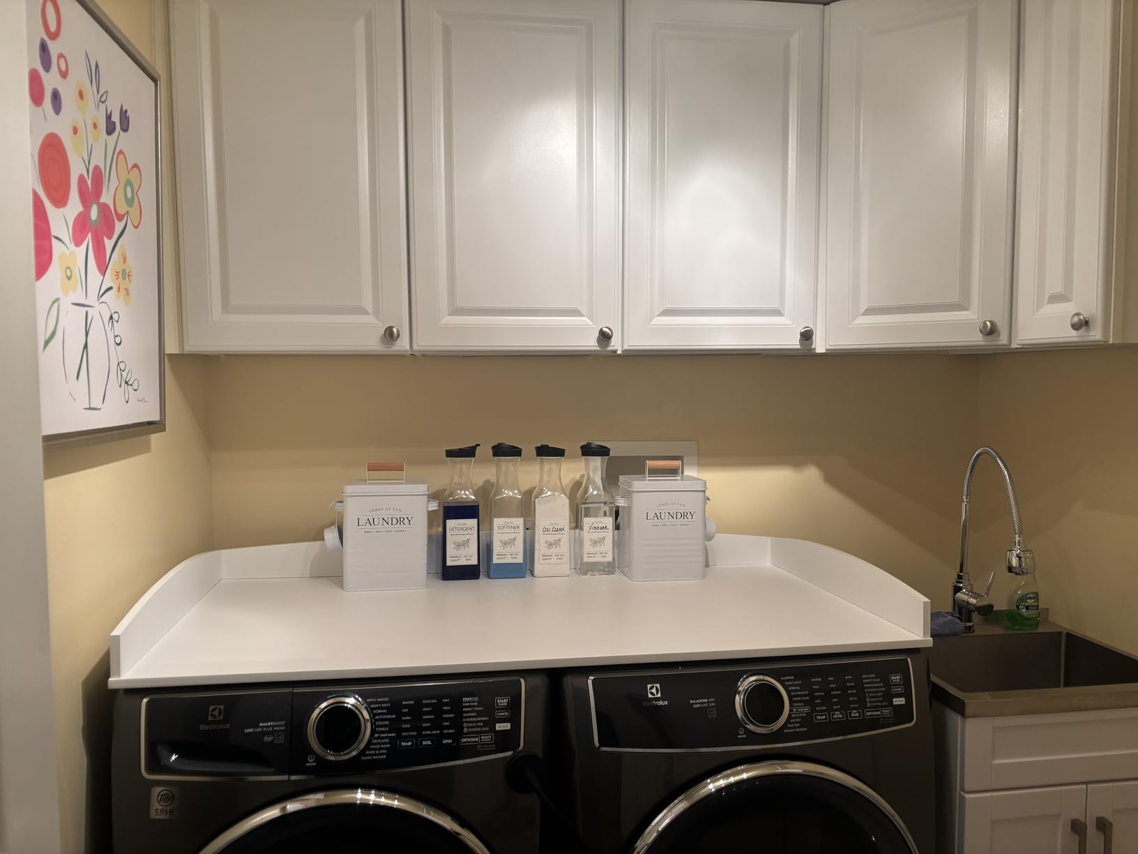 SIMPLIHOME Hennessy All-in-One 20 inch Wide Utility Sink and Laundry Cabinet in Pure White Finish, Transitional Stainless Steel Sink Cabinet for Laundry Rooms with High-Arch Chrome Faucet and Storage customer photo 2