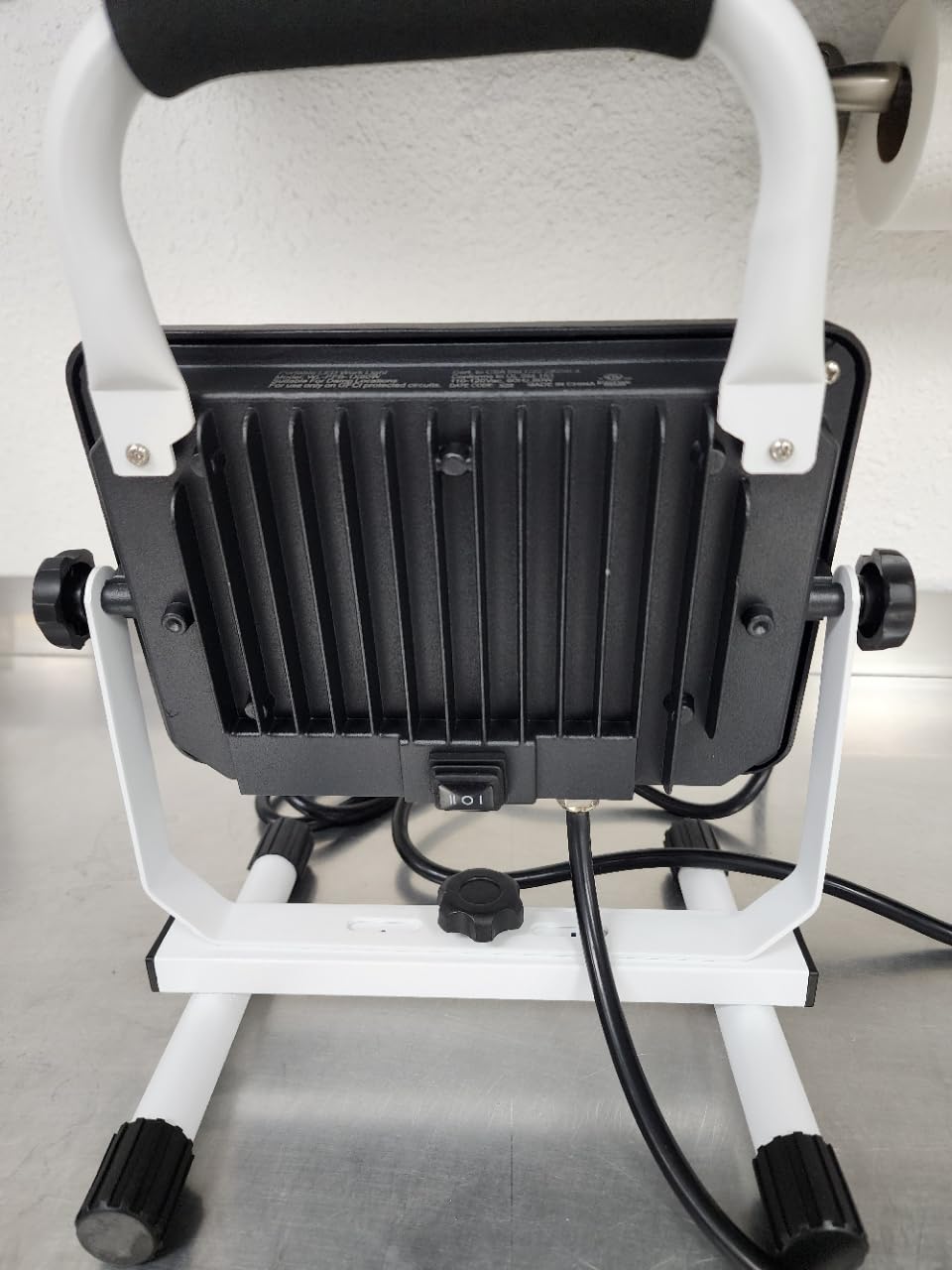 UFOND 6000 Lumen LED Work Light with Stand,60W Waterproof Flood Light, Brightness Switch Adjustable,Super Bright 10Ft Power Cord Portable Job Site Worklight for Garage Workshop Car,Outdoor Lighting customer photo 2