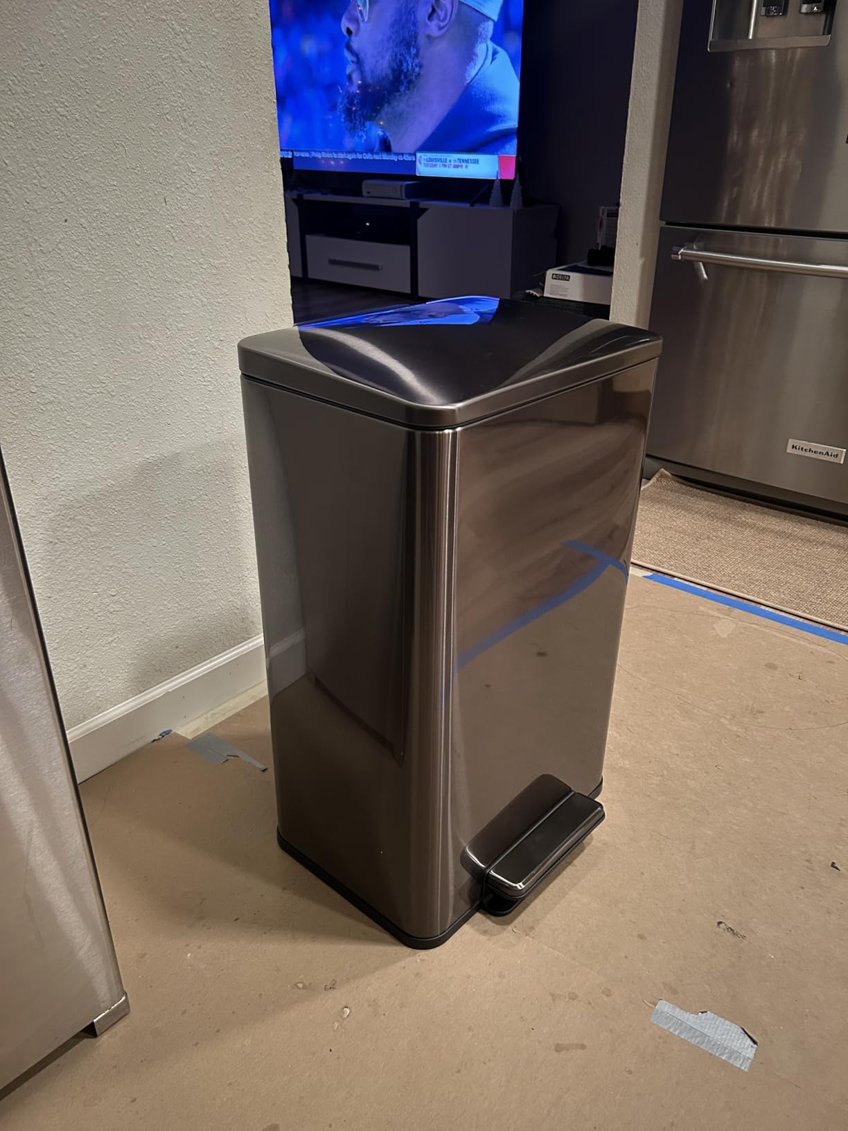 SIMPLI-MAGIC 50 Liter / 13.2 Gallon Soft-Close, Smudge Resistant Trash Can with Foot Pedal and Built in Filter- Stainless Steel, Sleek Finish customer photo 1