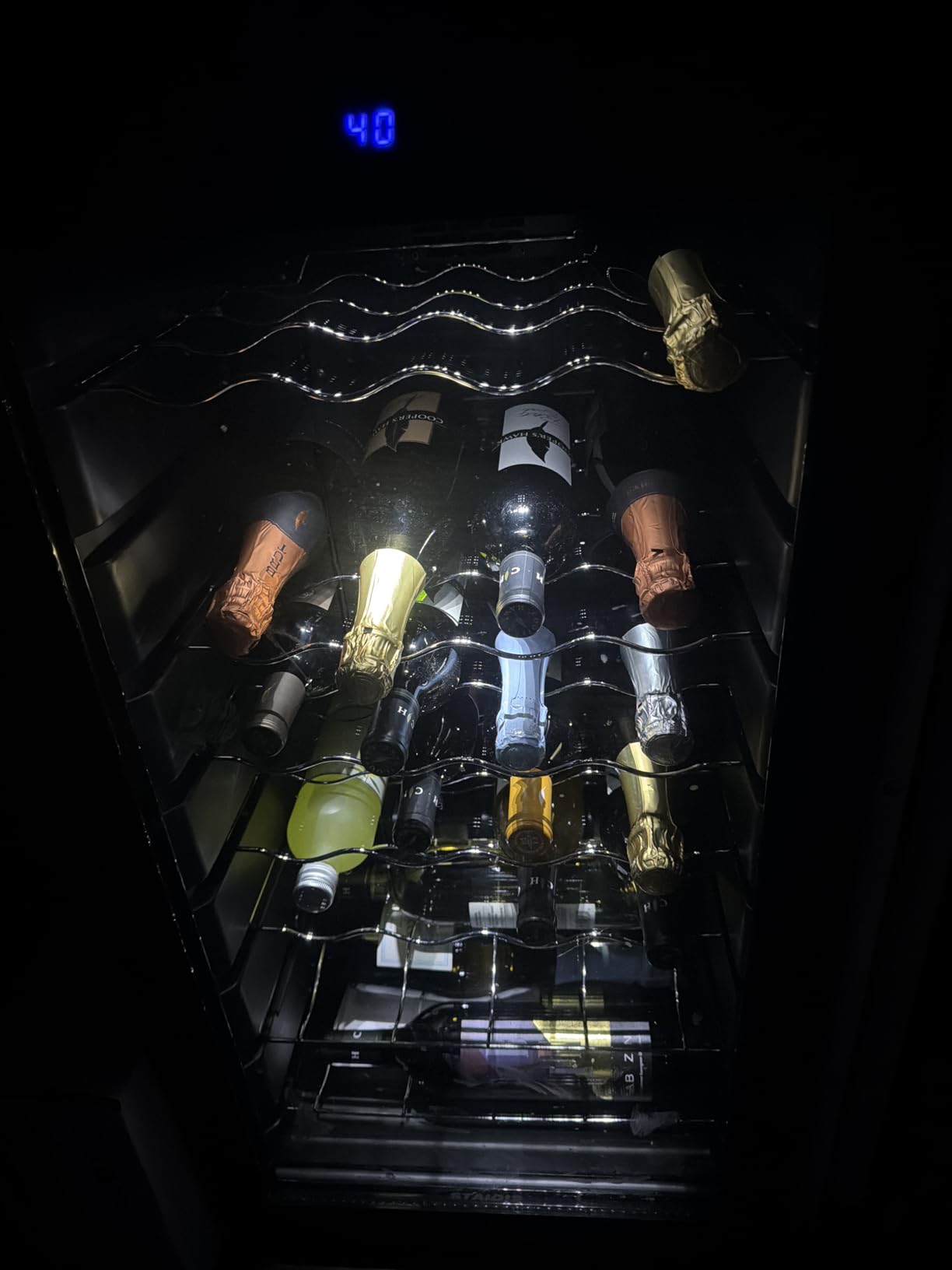 Mini Wine Fridge Freestanding, Wine Cooler Refrigerator 15 Bottle w/Digital Control, Countertop Mini Fridge for Red & White, Glass Door customer photo 1