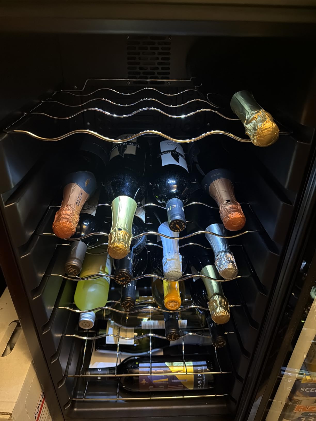 Mini Wine Fridge Freestanding, Wine Cooler Refrigerator 15 Bottle w/Digital Control, Countertop Mini Fridge for Red & White, Glass Door customer photo 2