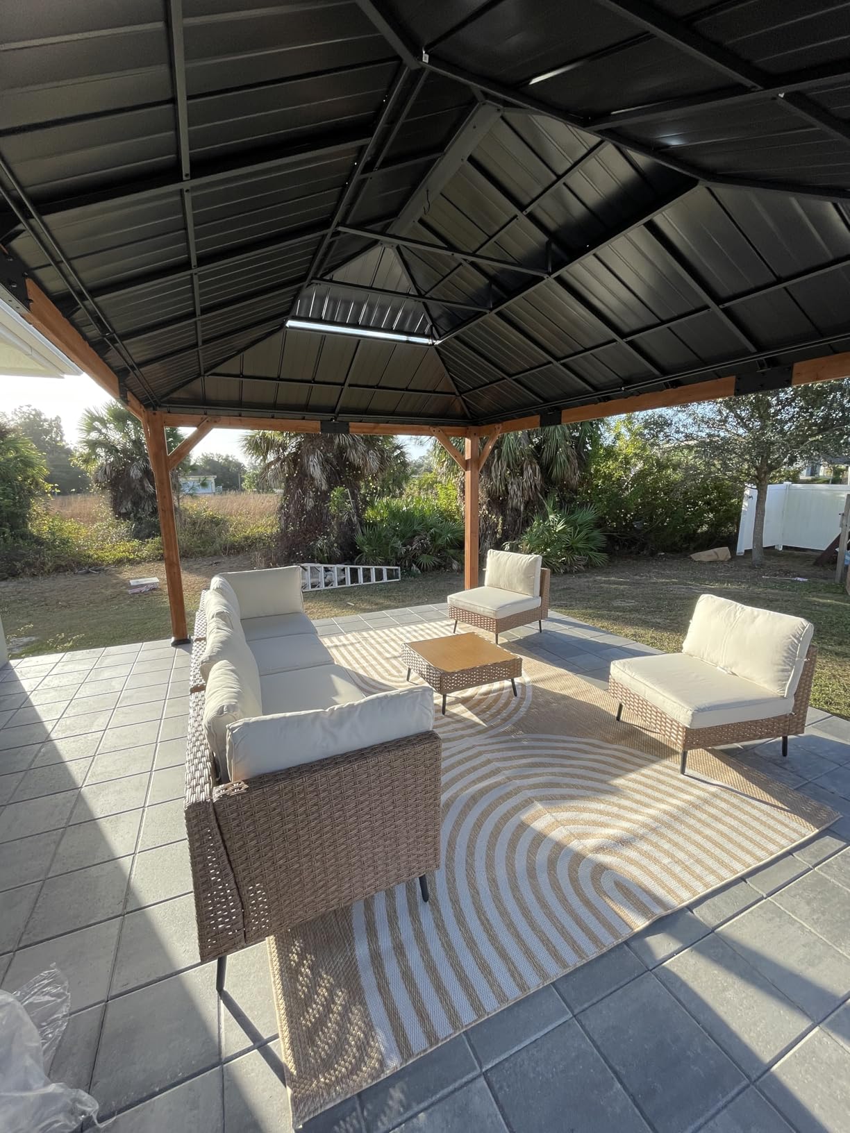 LAUSAINT HOME Outdoor Patio Furniture, 8 Piece Outdoor Sectional Sofa PE Rattan Wicker Patio Conversation Sets, All Weather Patio Furniture Set with Thick Cushions for Garden, Poolside, Backyard customer photo 2