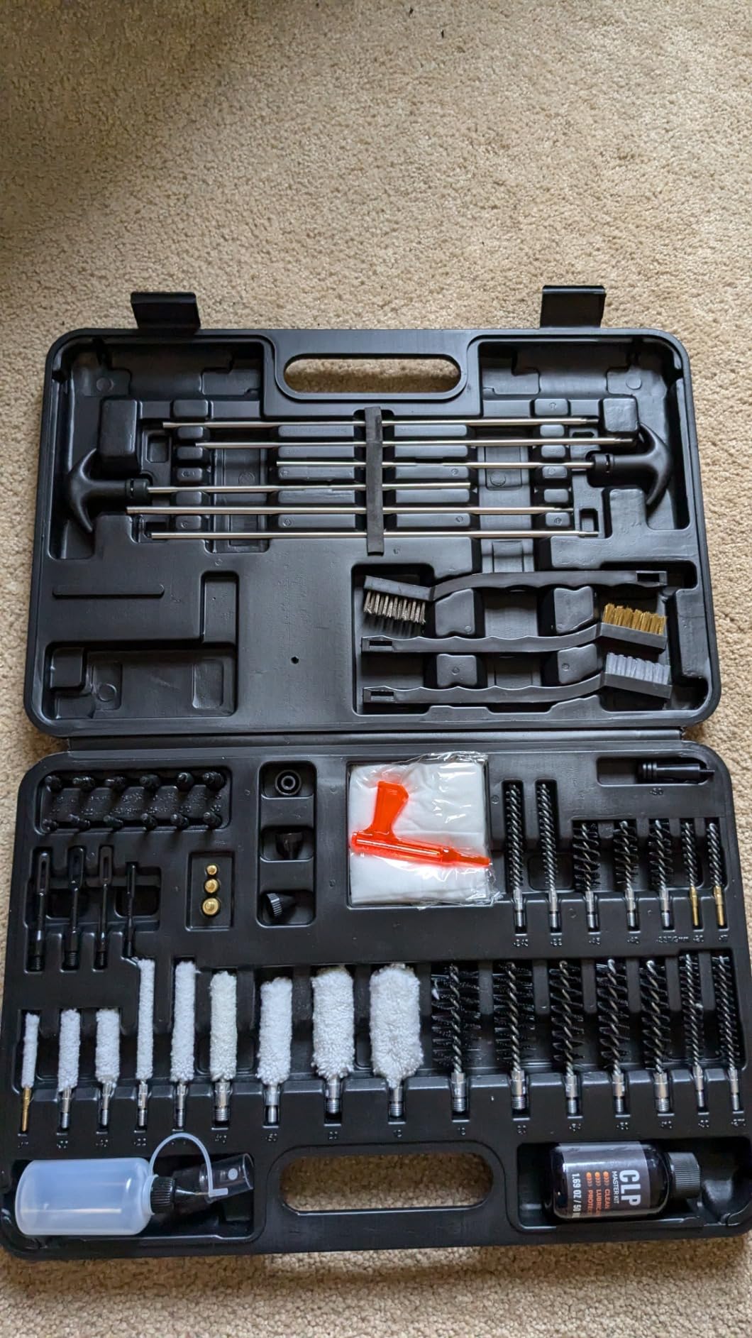 Universal Gun Cleaning Kit for All Guns - Portable Gun Cleaning Kits for Handguns and Rifles, Shotgun, Airsoft - Incl. Stainless Steel Rods, Brass Jags, Gun Cleaning Patches, Cleaning Swabs customer photo 2