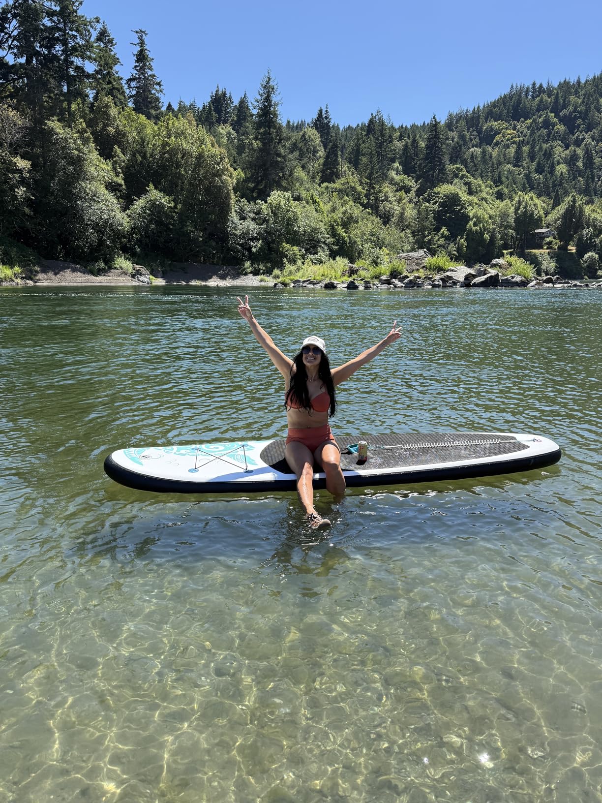 FunWater Inflatable Stand Up Paddle Board with Premium SUP Paddleboard Accessories, Anti-Slip EVA Deck, 11'/10'6'' Paddle Boards for Adults & Youth of All Skill Levels customer photo 2