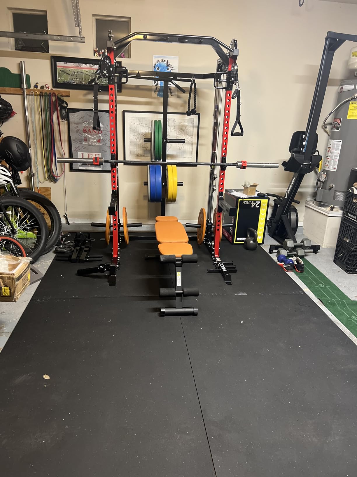 Mikolo Power Cage, 2000LB Power Rack with Independent Dual Pulley System, Multi-Function Home Gym Workout Machine for Cable Crossover customer photo 1