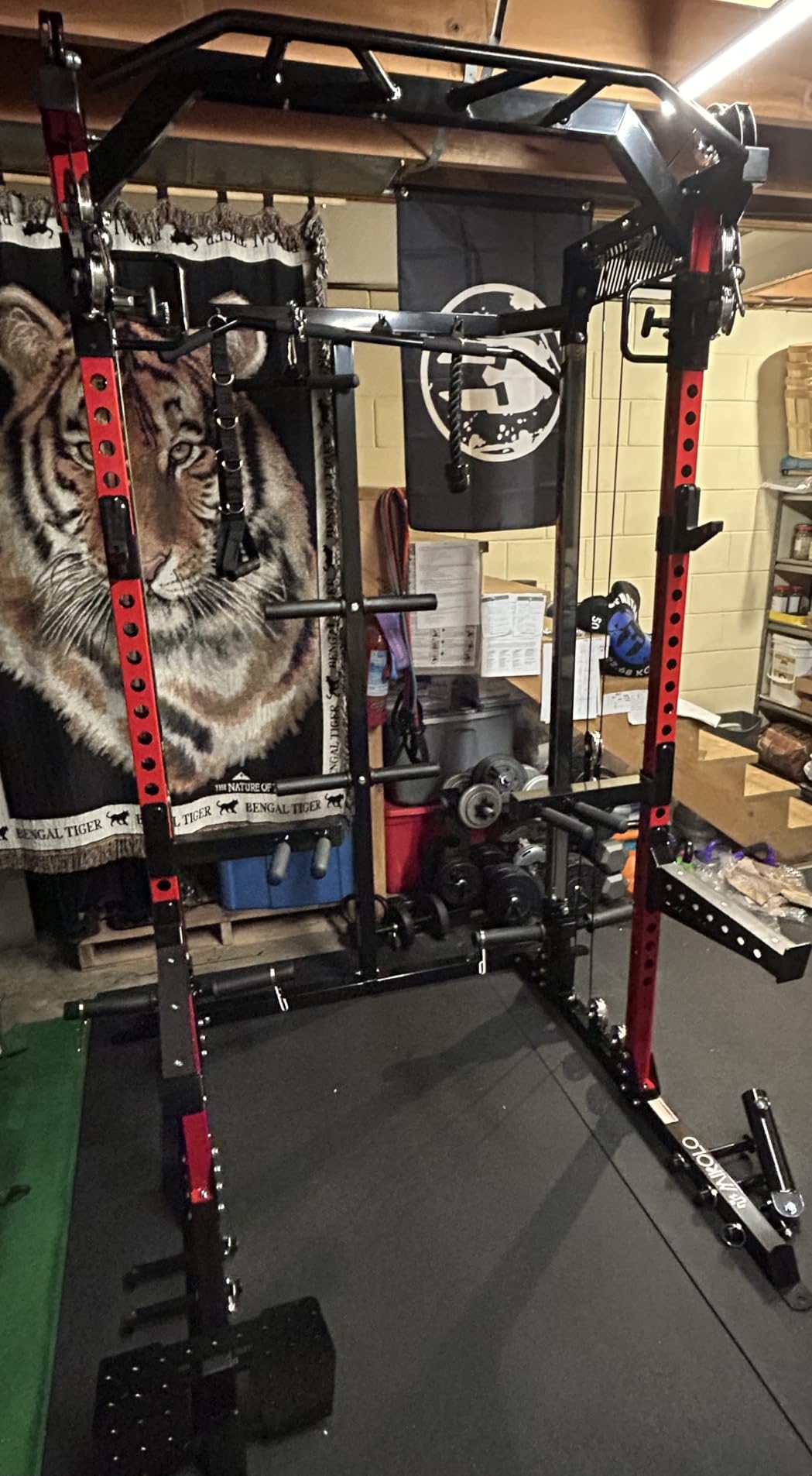 Mikolo Power Cage, 2000LB Power Rack with Independent Dual Pulley System, Multi-Function Home Gym Workout Machine for Cable Crossover customer photo 2