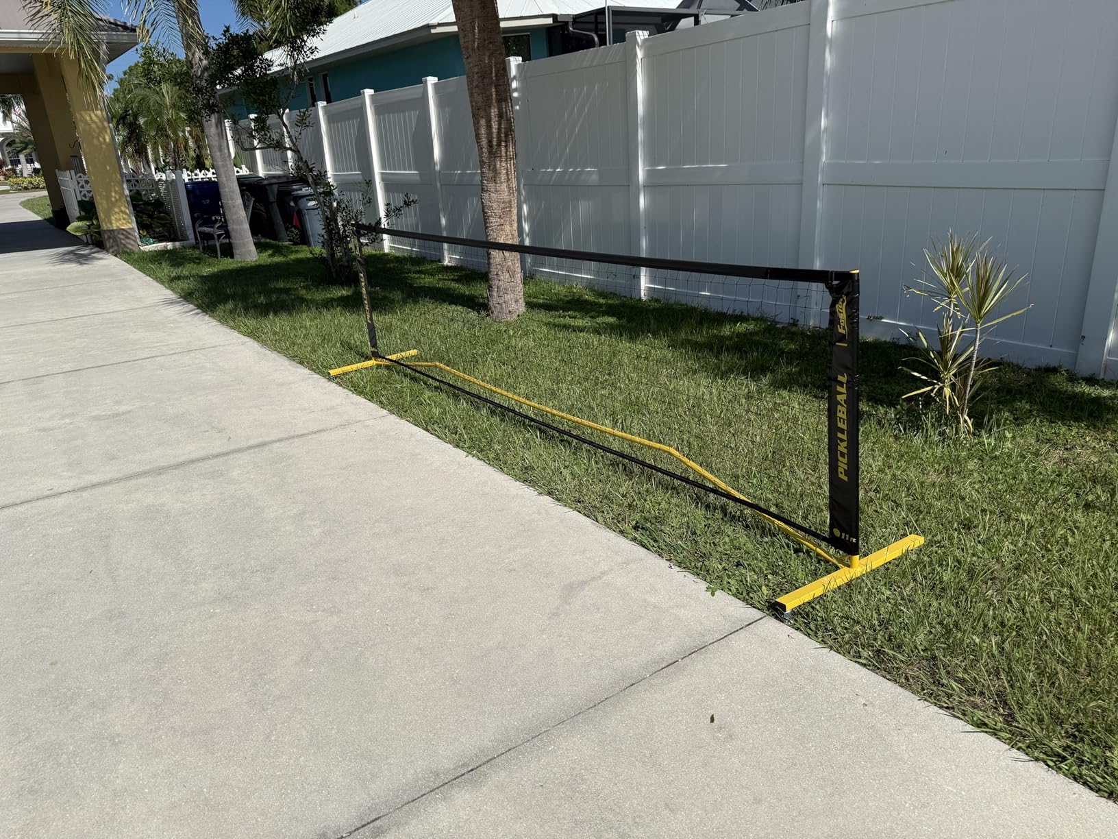 Portable Pickleball Net Set with Wheels, Regulation Size 22 FT & Half Court 11 FT, Steady Metal Frame Pickle Ball Net Set System with Carry Bag for Backyards, Driveways, and Garages customer photo 2