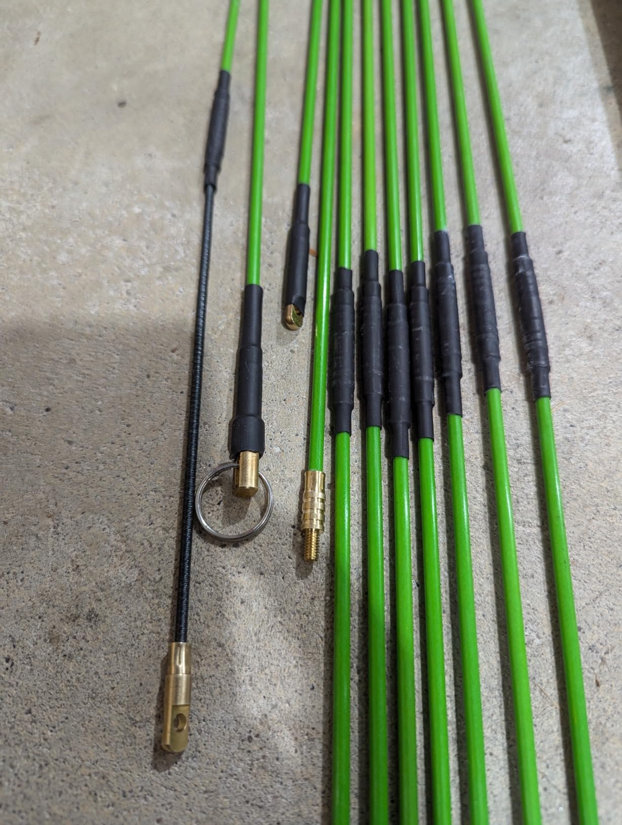 45FT Fiberglass Running Electrical Wire Cable Glow Rods Wire Pulling, Fish Rods Electrical Kit with 8 Different Attachments and Fish Tape Wire Puller Kit customer photo 2