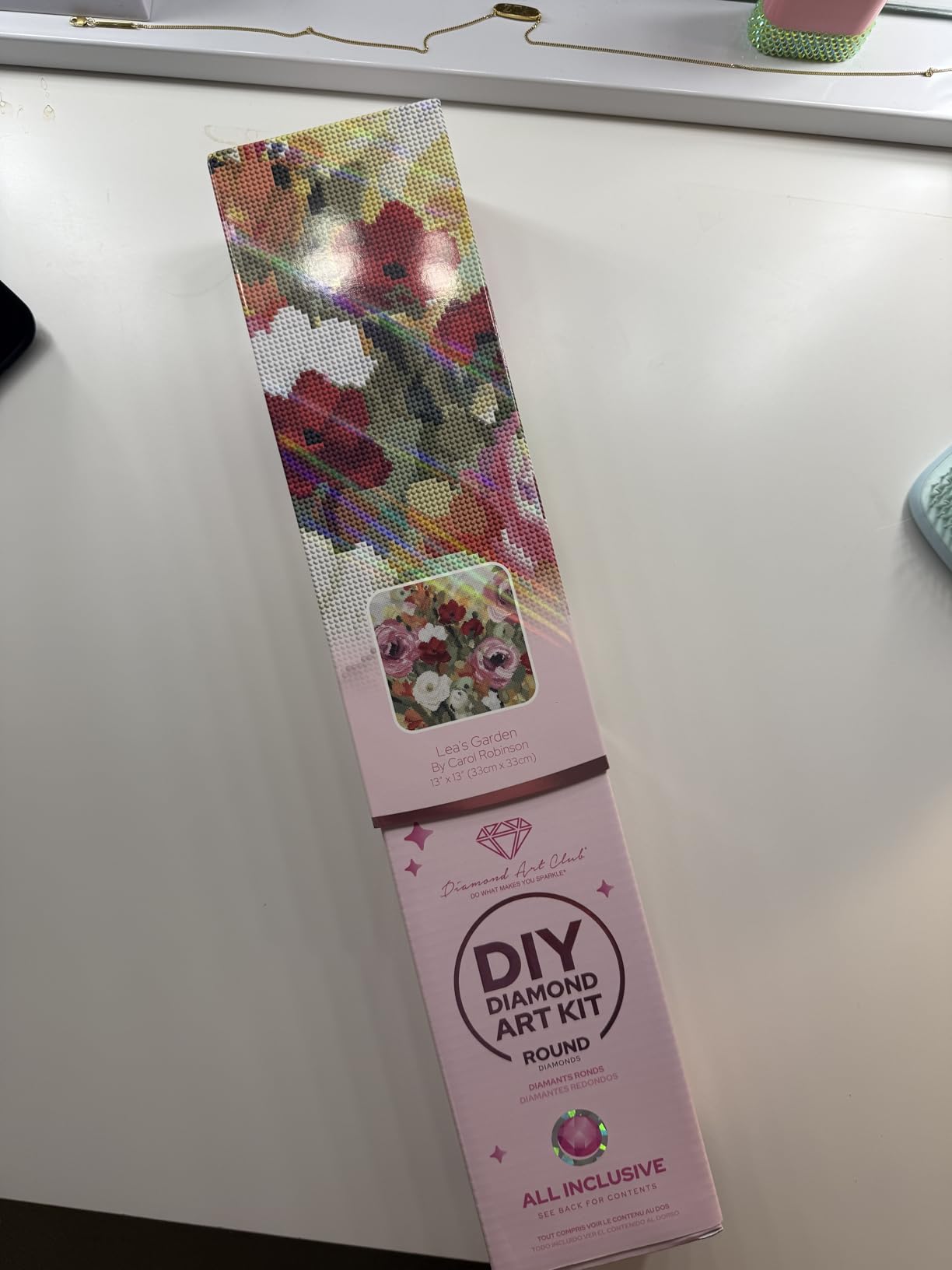 DIAMOND ART CLUB We are Sun Diamond Painting Kit, Fun DIY Crafts for Adults, Round Diamond Art Canvas, 13