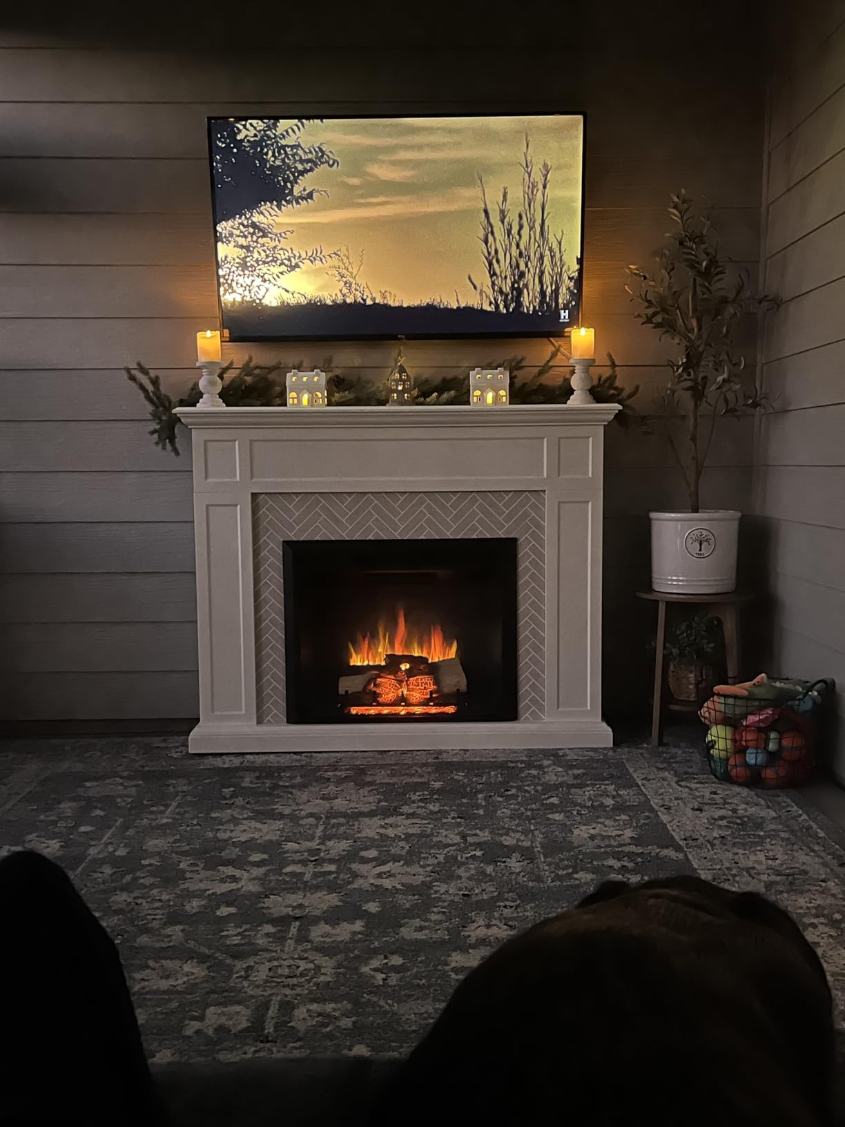 LegendFlame Hailey Electric Fireplace with 65