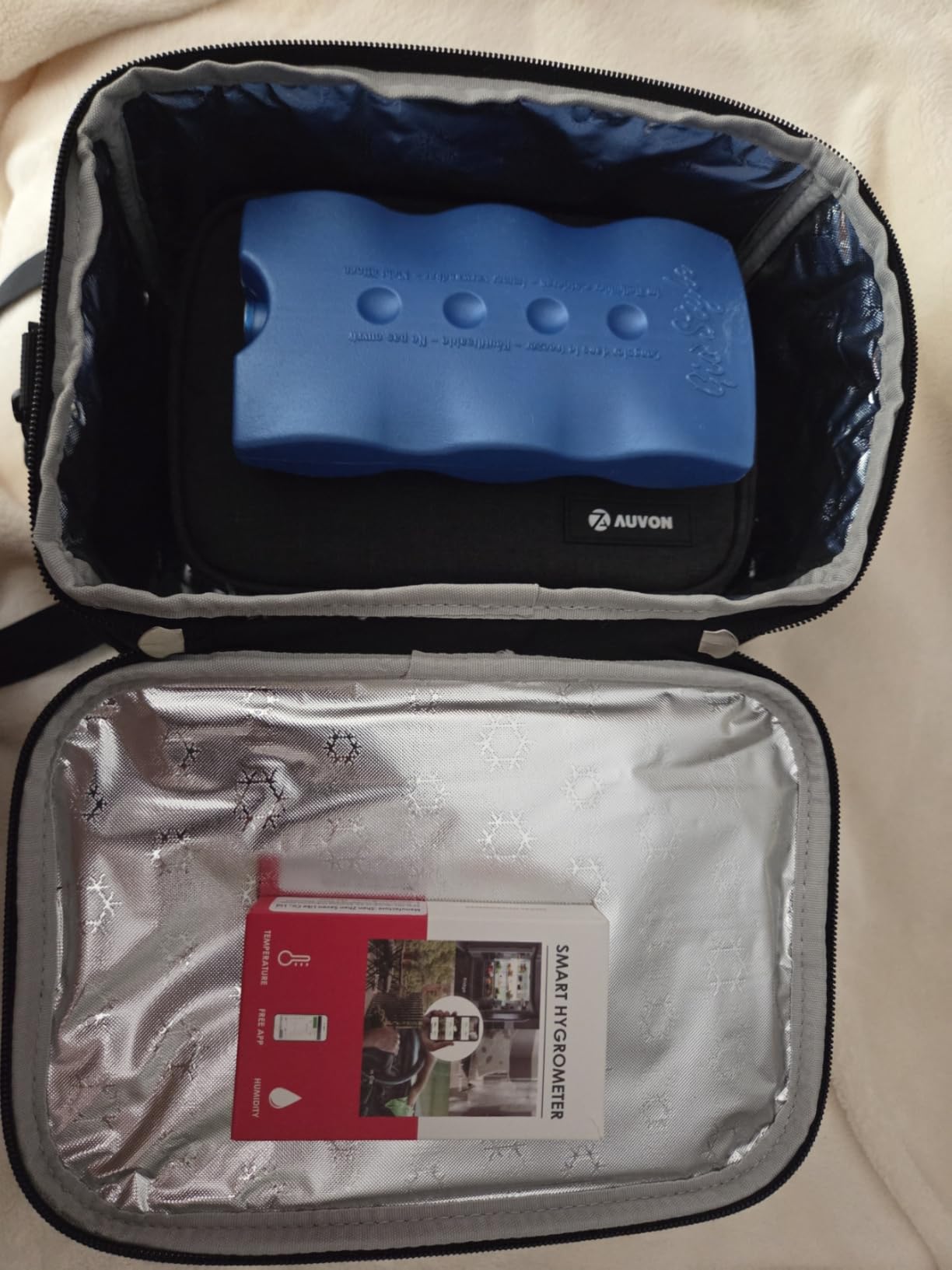 AUVON Insulin Cooler Travel Case with 4 x 160g Ice Packs for Longer Cooling Effect, TSA-Approved Medication Cooler Bag for 8 Insulin Pens & Diabetic Supplies, Portable Handle for Diabetic Travelers customer photo 2