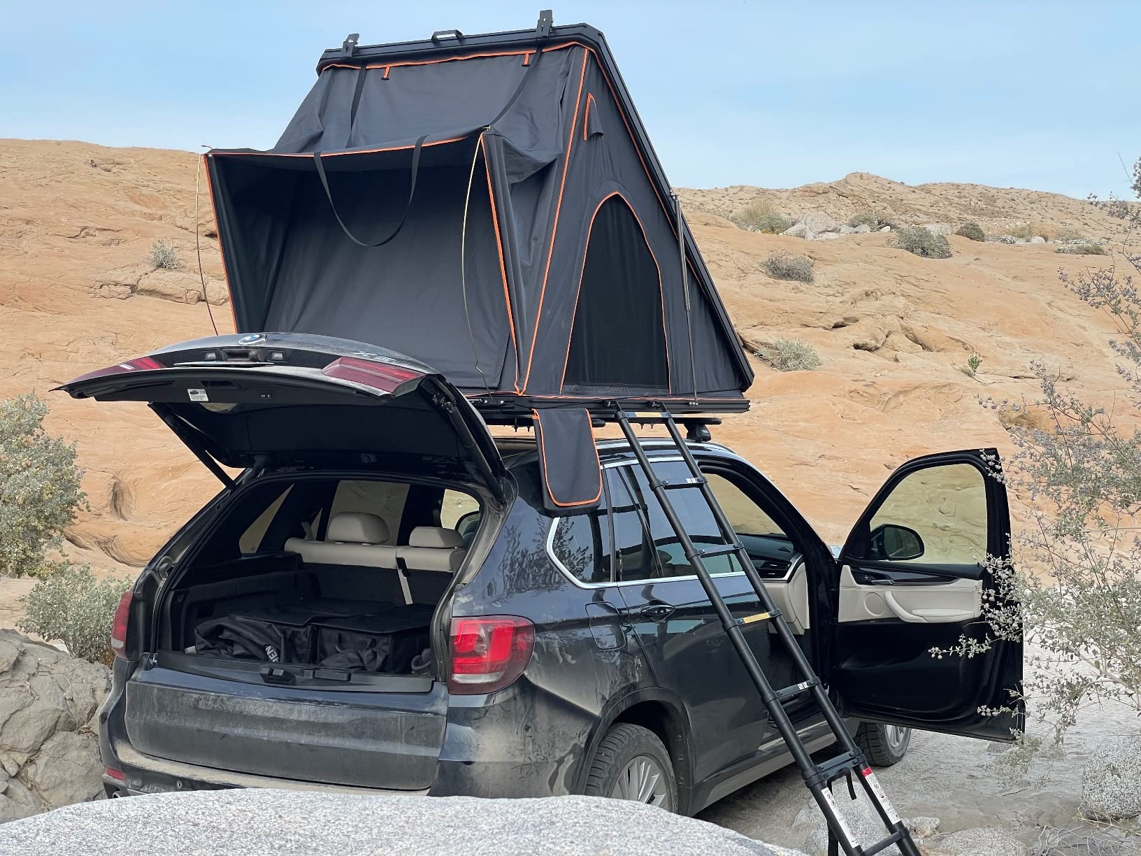 BAMACAR Naturnest Rooftop Tent Hard Shell 2-3 Person Nature Nest Roof Top Tent Hardshell For Jeep SUV Van Pickup Truck Vehicle Trailer Car Camping Hard Top Claim Shell Overland Car Roof Rack Top Tents customer photo 1