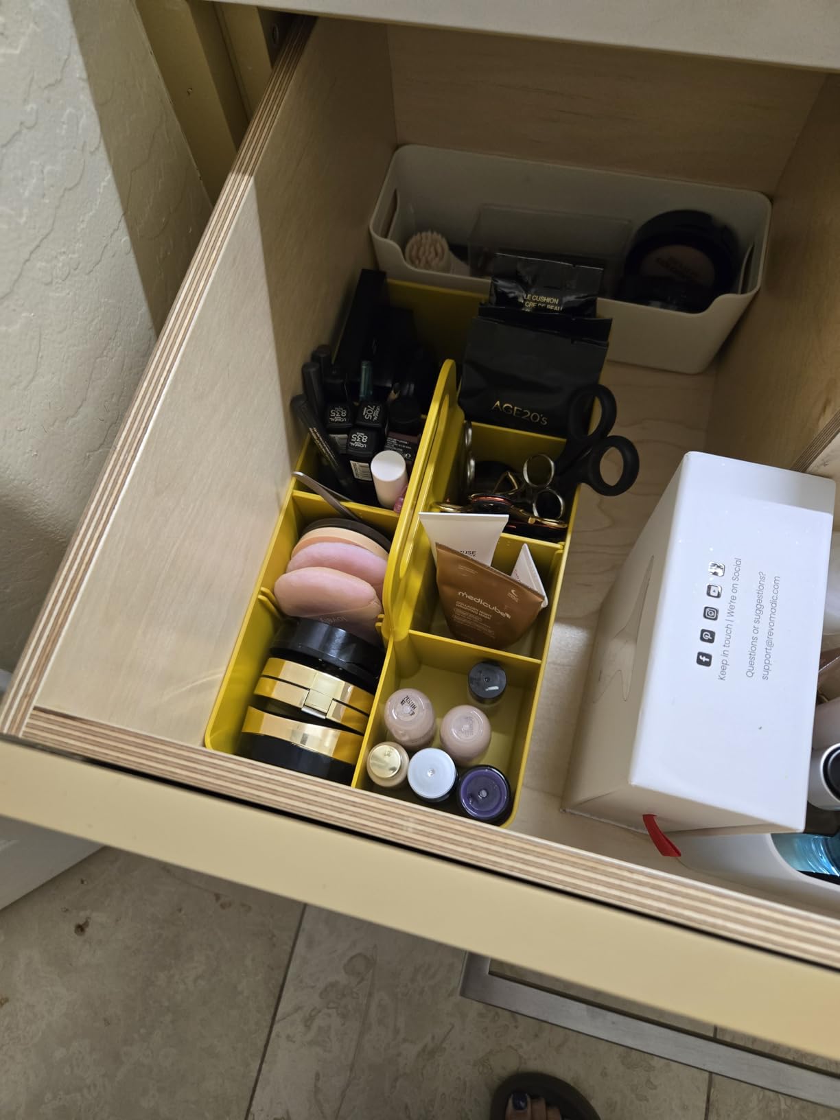 BLUE GINKGO Stackable Organizer Caddy - Korean-Made Portable Tote for Bathroom, Office, Crafts, or School Supplies customer photo 1