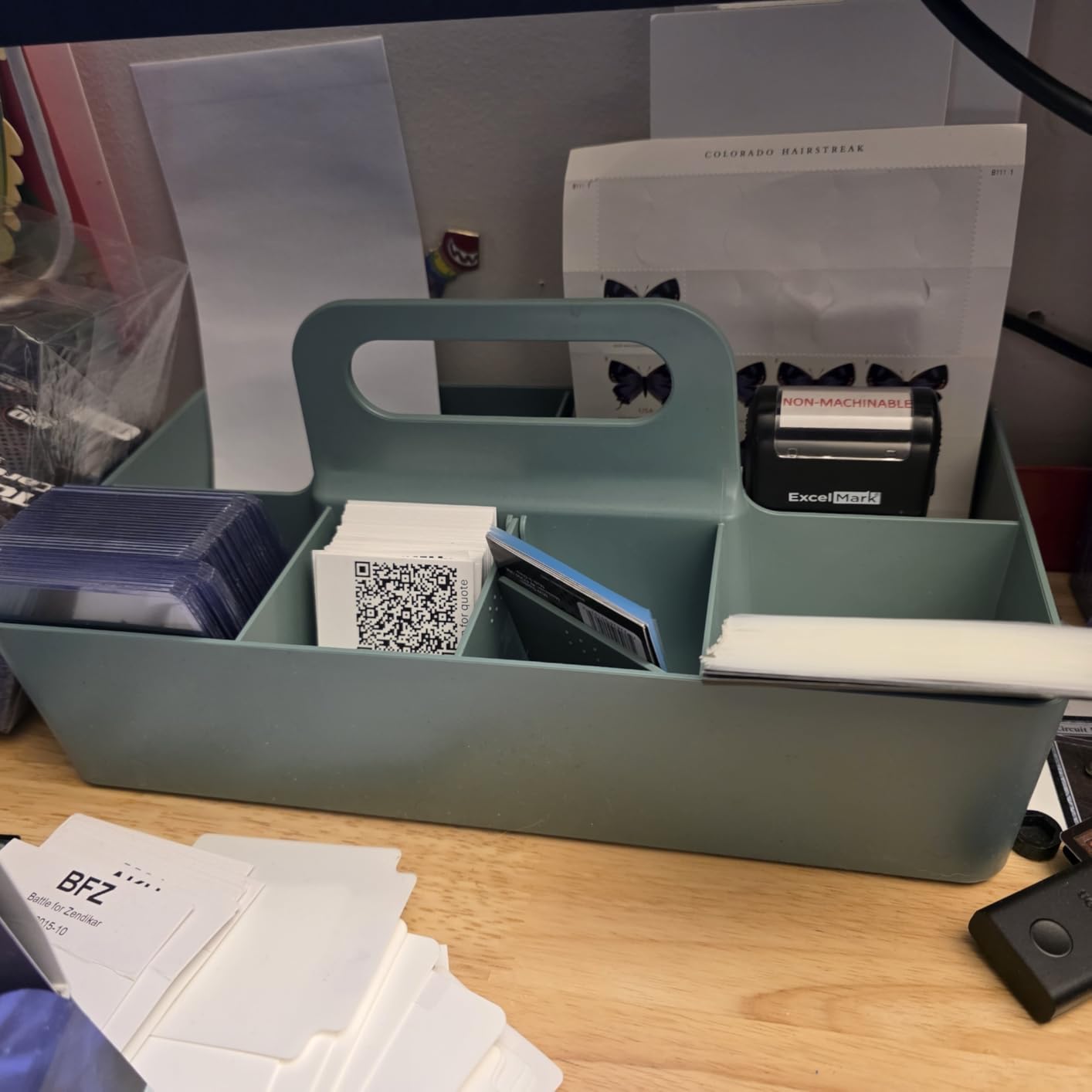 BLUE GINKGO Stackable Organizer Caddy - Korean-Made Portable Tote for Bathroom, Office, Crafts, or School Supplies customer photo 2