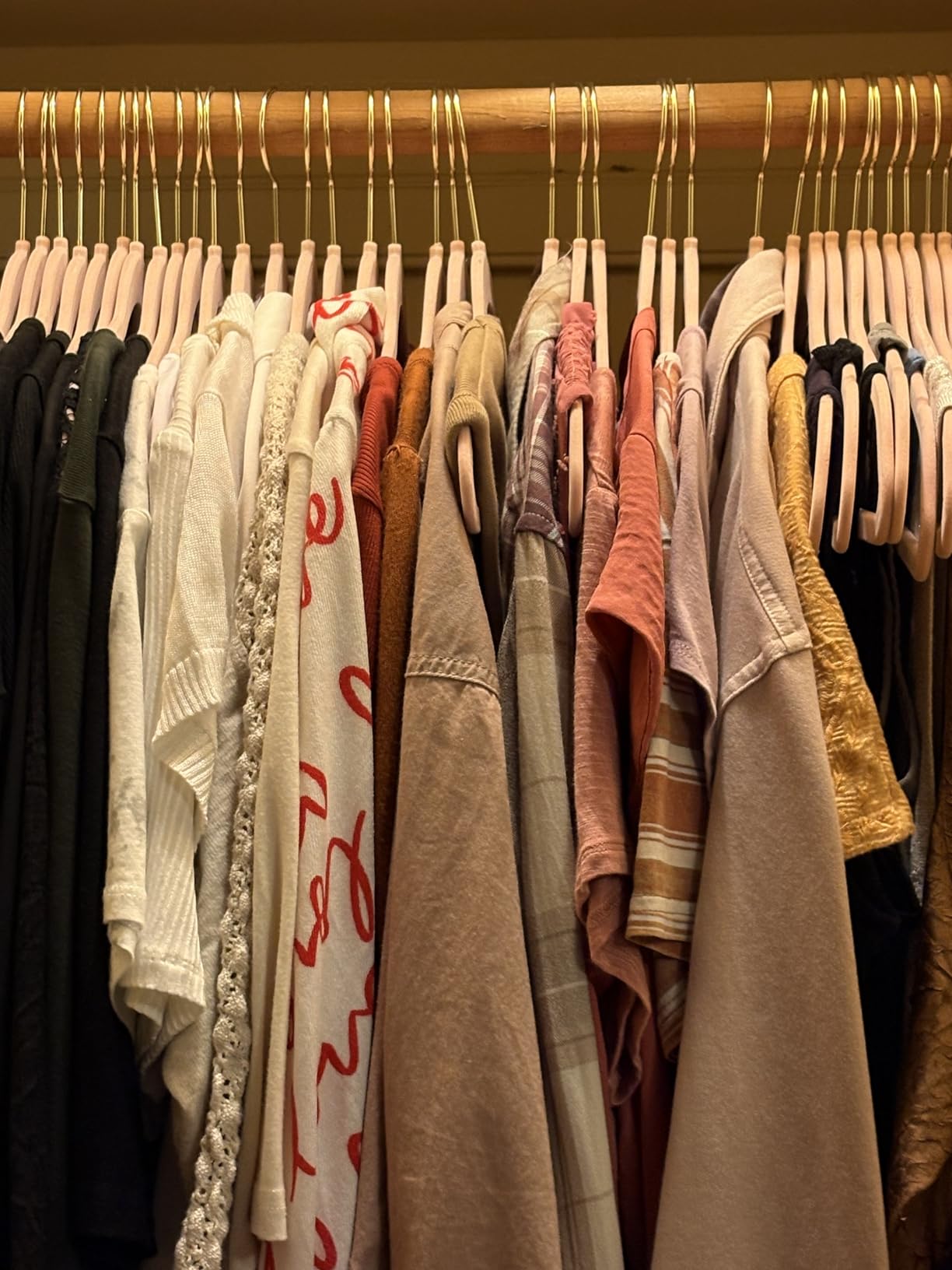 MIZGI Premium Velvet Hangers Pack 60 Pcs Heavyduty - Non Slip Slimline - Velvet Suit Hangers Ivory - Gold Hooks,Space Saving Clothes Hangers customer photo 1