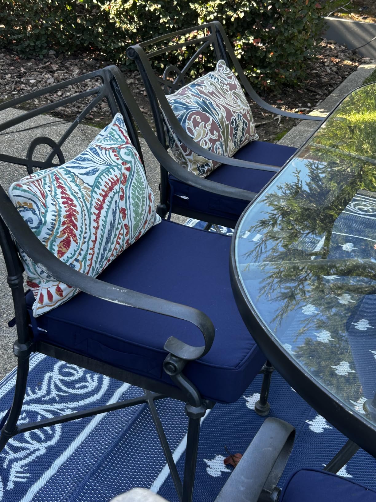 downluxe Waterproof Outdoor Chair Cushions Set of 2, 19