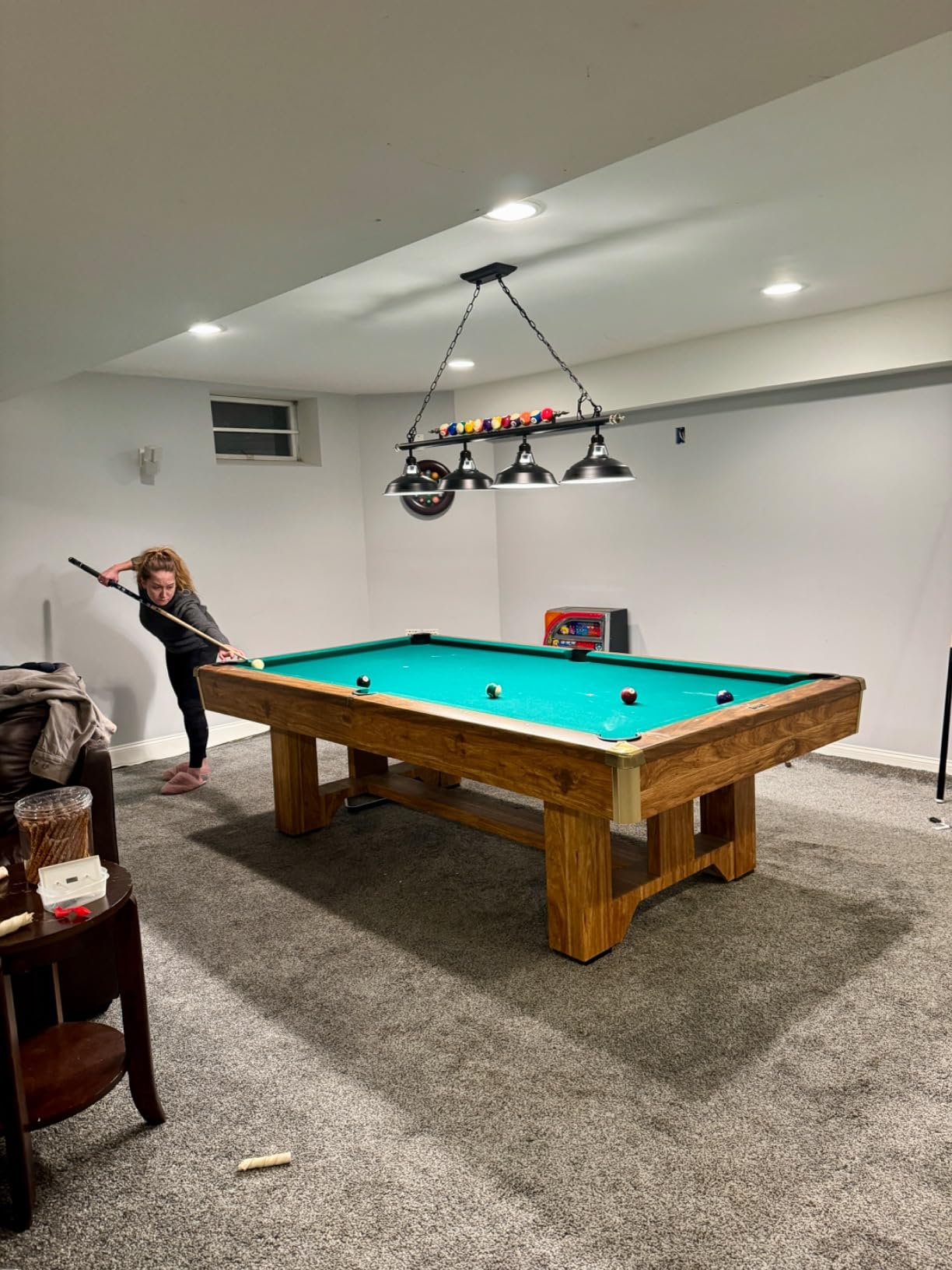 3-Light Billiard Pool Table Lights Hanging Over Pool Table, Black Matte Metal Shades with Billiard Ball Decor, for Billiards Room, Snooker Table, Kitchen Island customer photo 2