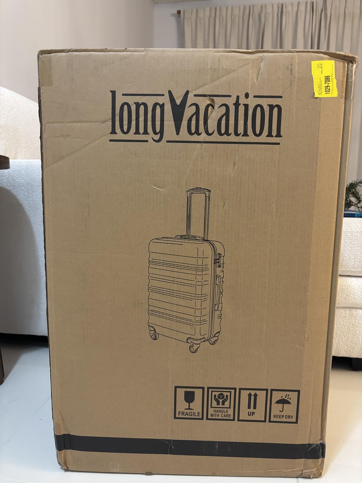 LONG VACATION 6 Piece Luggage Set Carry on Suitcase with ABS+PC hardshell, Spinner Wheels & YKK Zipper TSA Lock customer photo 1