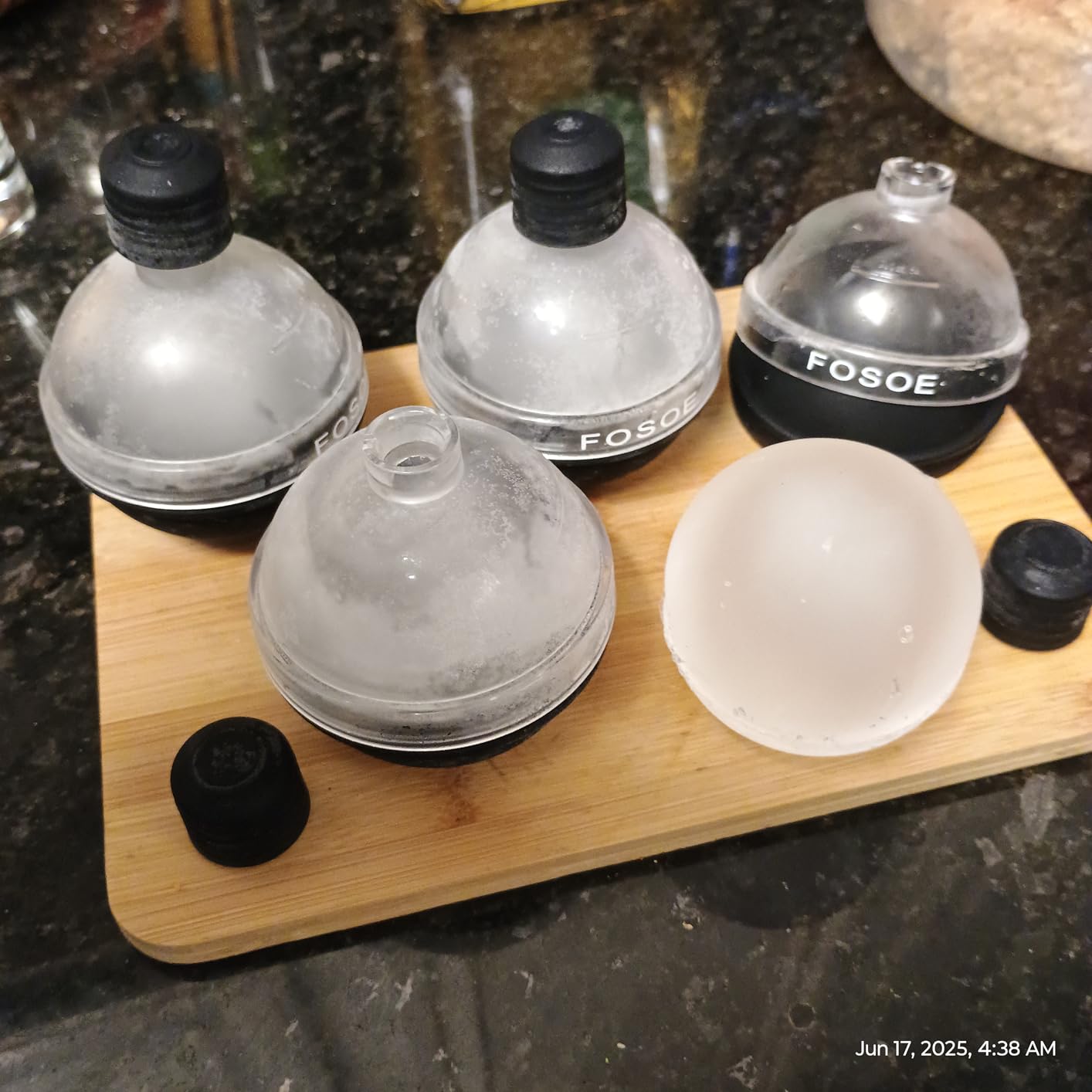 Silicone Ice Ball Molds for Whiskey - Set of 4 Round Makers with Lids for Cocktails, Bourbon, and Drinks customer photo 2