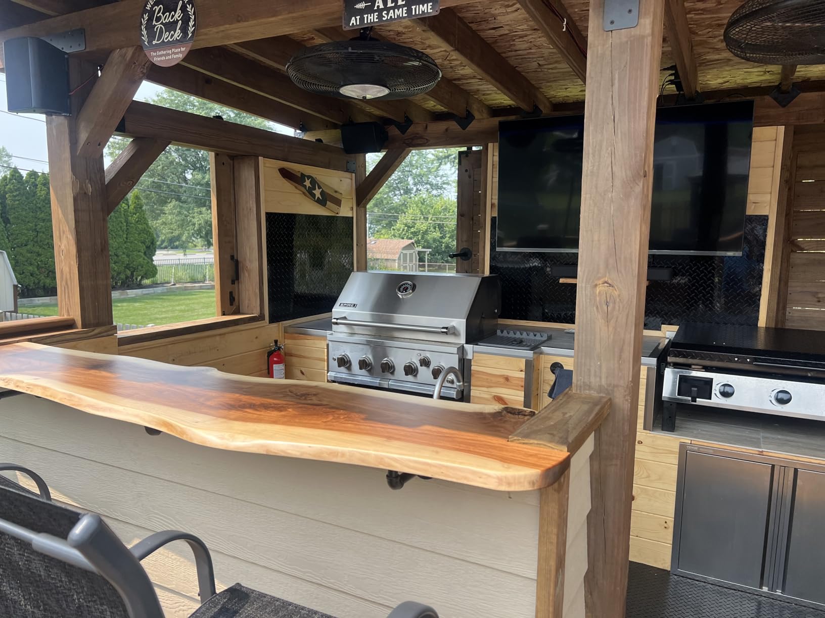 Spire Premium 6 Burner Built In Gas Grill Island Head, Stainless Steel 36 Inch Propane Grill with Rear Burner, 73,000 BTUs, 904 SQ In Racks with Dual Fuel Compatibility - 740-0781P customer photo 2