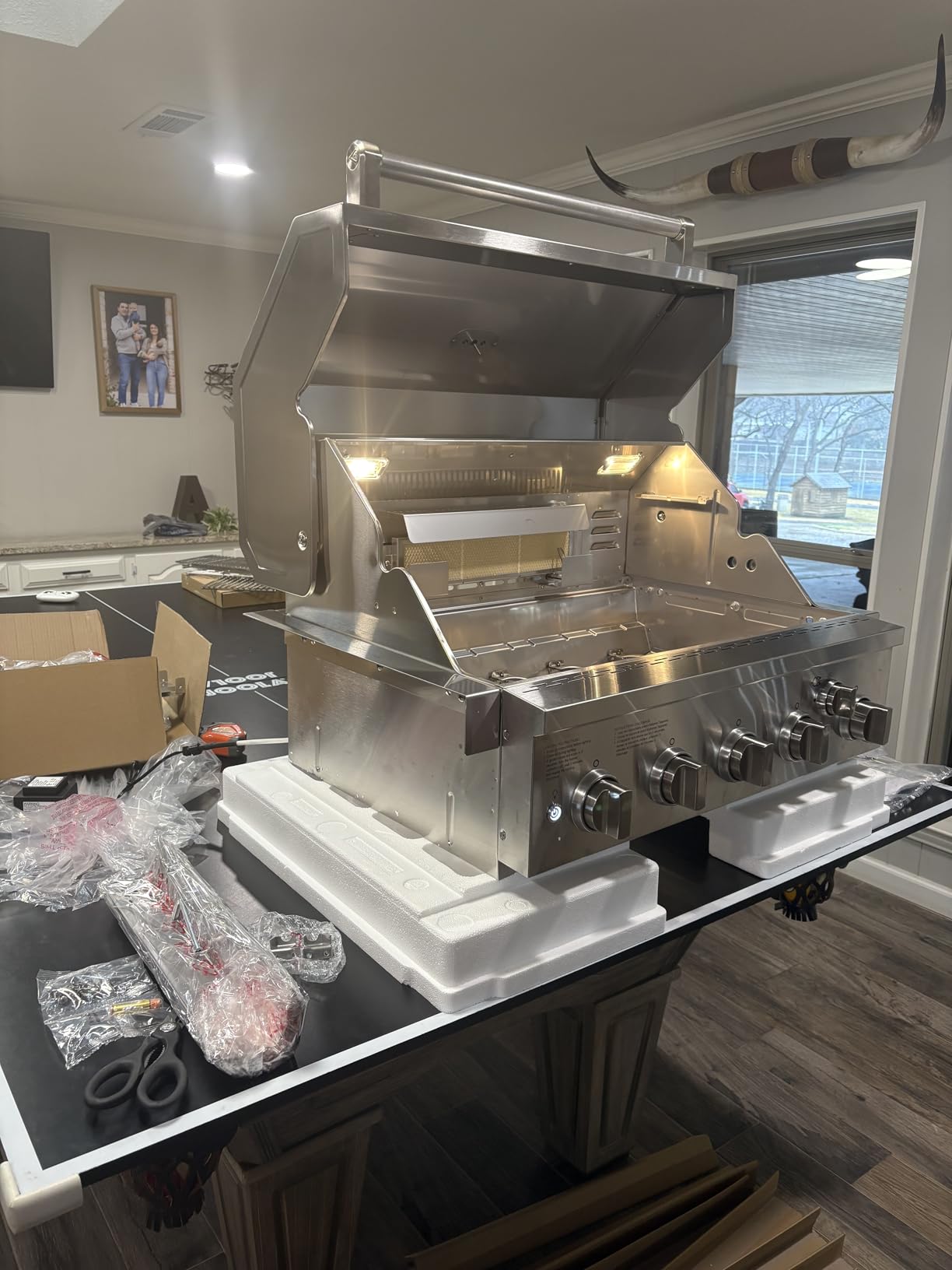 Spire Premium 5 Burner Built In Gas Grill Island Head, Stainless Steel 30 Inch Propane Grill with Rear Burner, 63,000 BTUs, 750 SQ In Racks, Dual Fuel Compatibility - 740-0788P customer photo 1