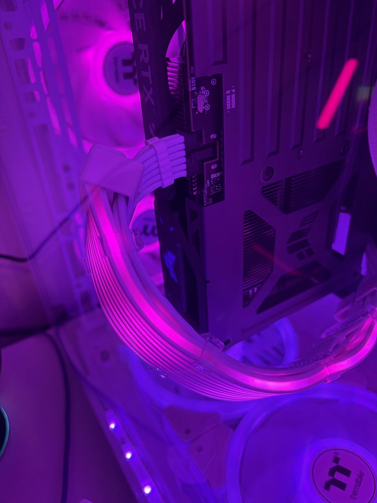 EZDIY-FAB 16AWG PCI-e 5.0 12VHPWR PSU Sleeved Cable, 600W 12+4 Pin Male to 12+4 Pin Male Cable for RTX 3090Ti/4070Ti/4080/4090, 60cm/23.62in-Black customer photo 2