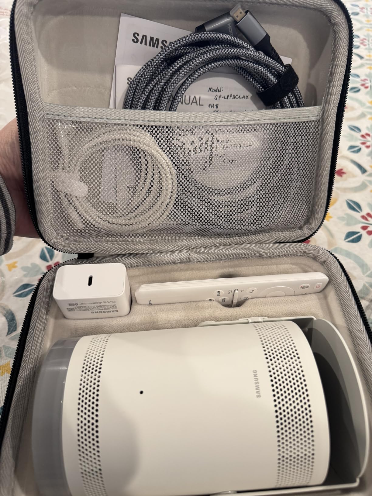 Carrying Case for Samsung The Freestyle Projector, Compatible with The Freestyle Smart Portable Projector/The Freestyle 2nd Gen Projector 360 Degree All-Round Hard EVA Protection Storage Box customer photo 1