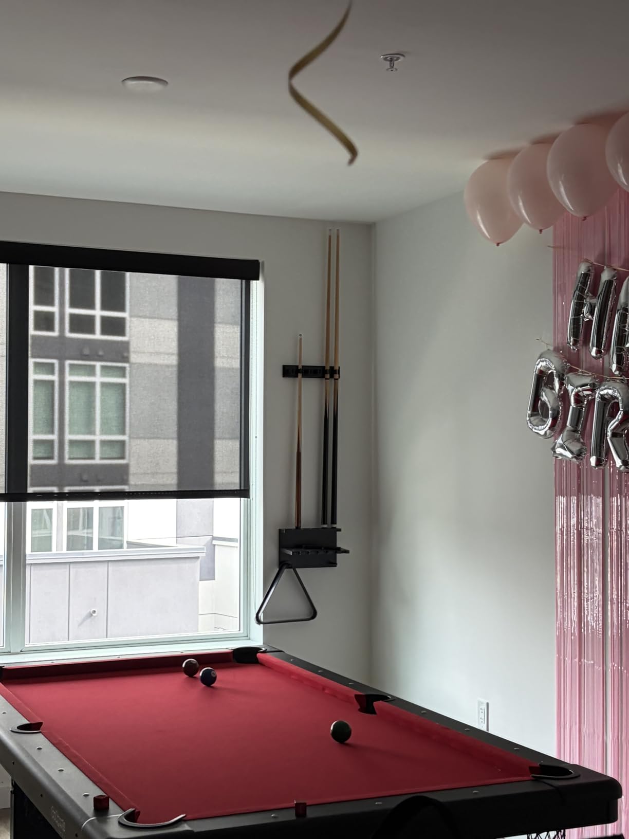 Wall Mount Pool Stick Holder - Billiards Pool Cue Rack Hardwood Pool Cue Set Holder for 6 Cues Sticks Storage Pool Table Accessories Equipment Organizer customer photo 1