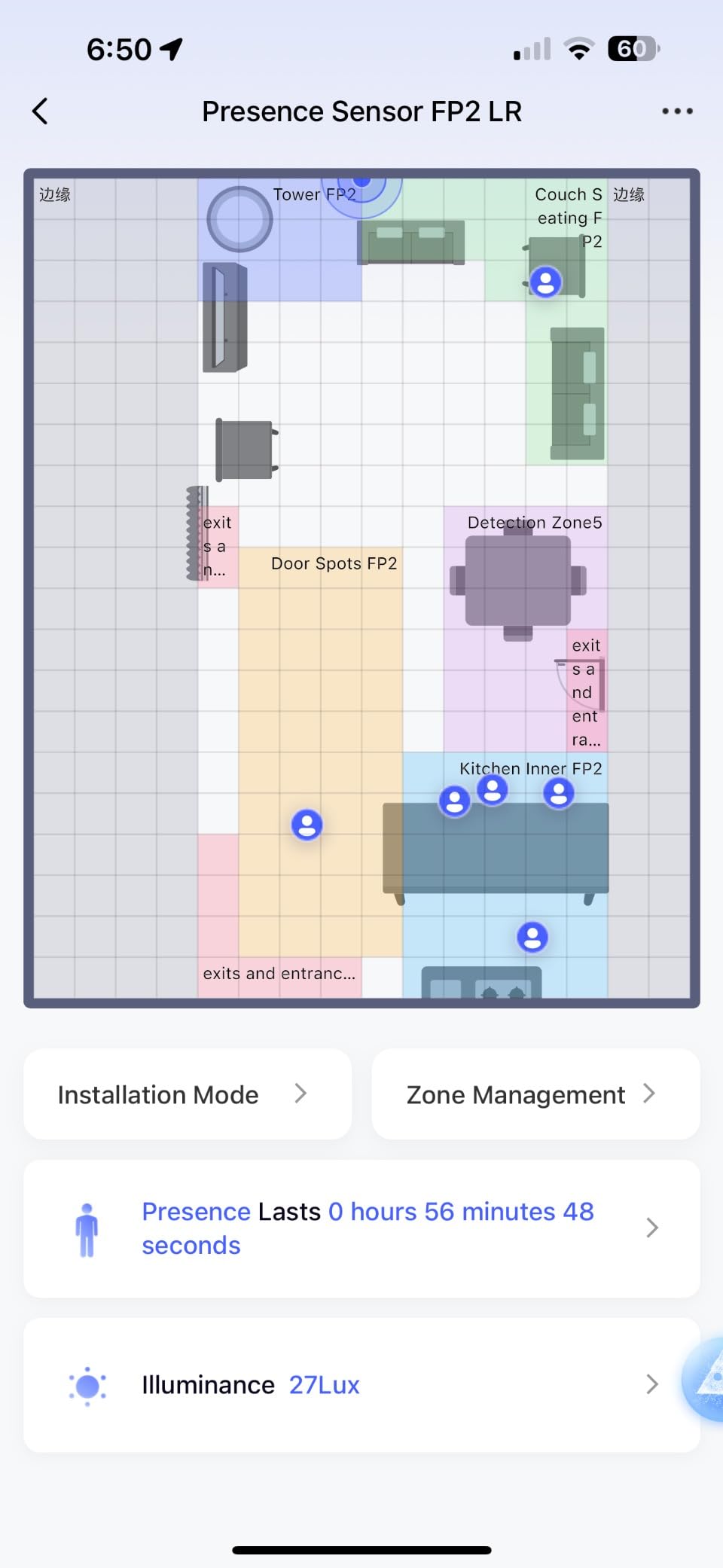 Aqara Presence Sensor FP2, mmWave Radar Wired Smart Motion Sensor, Zone Positioning, Multi-Person & Fall Detection, Supports HomeKit, Alexa, Google Home, and Home Assistant, 2.4 GHz Wi-Fi Required customer photo 2