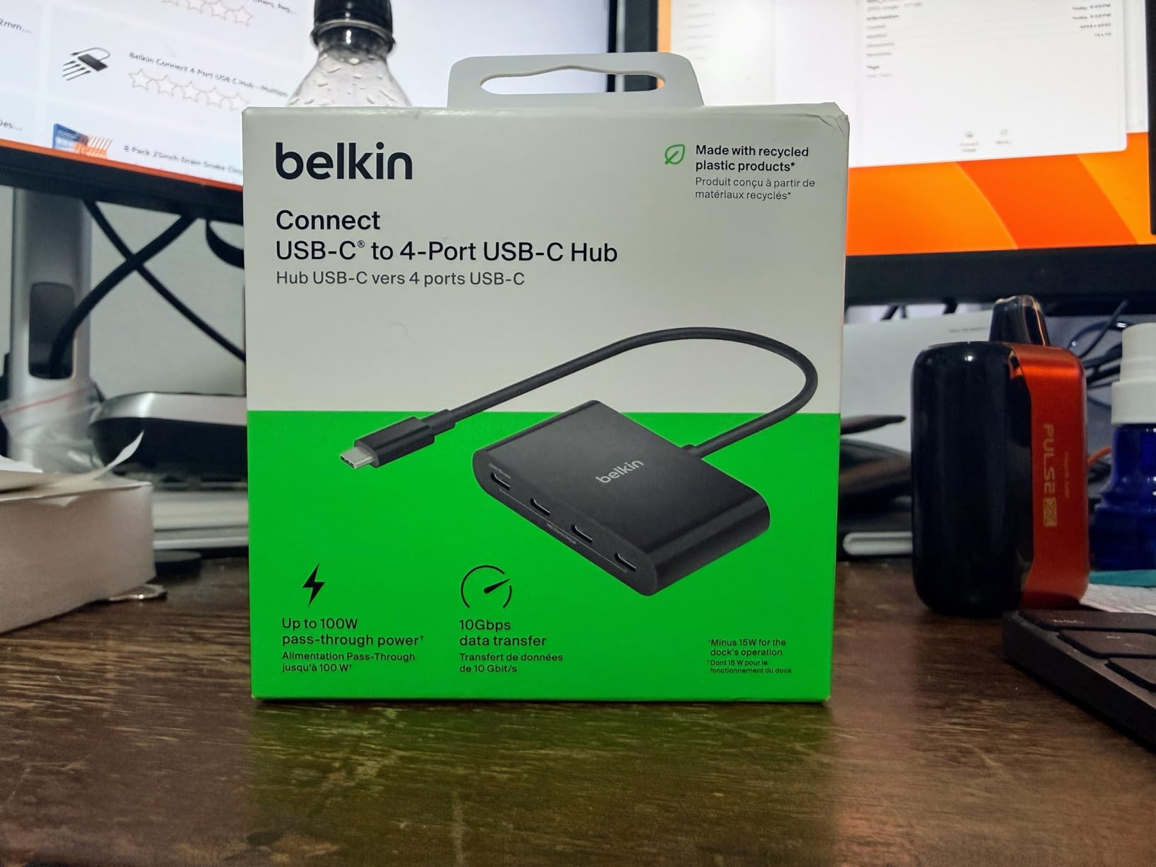 Belkin Connect 4 Port USB C Hub - Multiport Adapter Dongle with 4 USB C 3.2 Gen 2 Ports - High Speed 10G Data Transfer for Laptop, MacBook, iPad, PC, and More - 100W PD customer photo 2