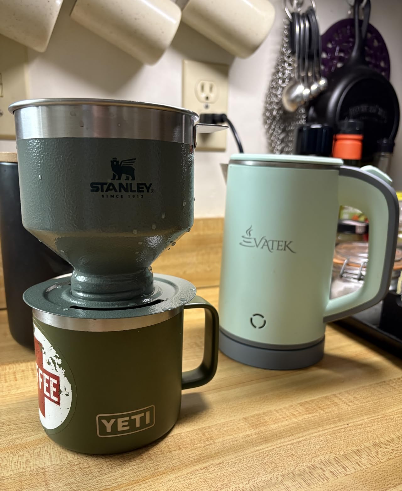 STANLEY Perfect Brew Pour Over Set | 12 oz Camp Mug with Lid Included | Drip Coffee Maker with Reusable Filter | Insulated Stainless Steel | BPA-Free | Cream Gloss customer photo 1