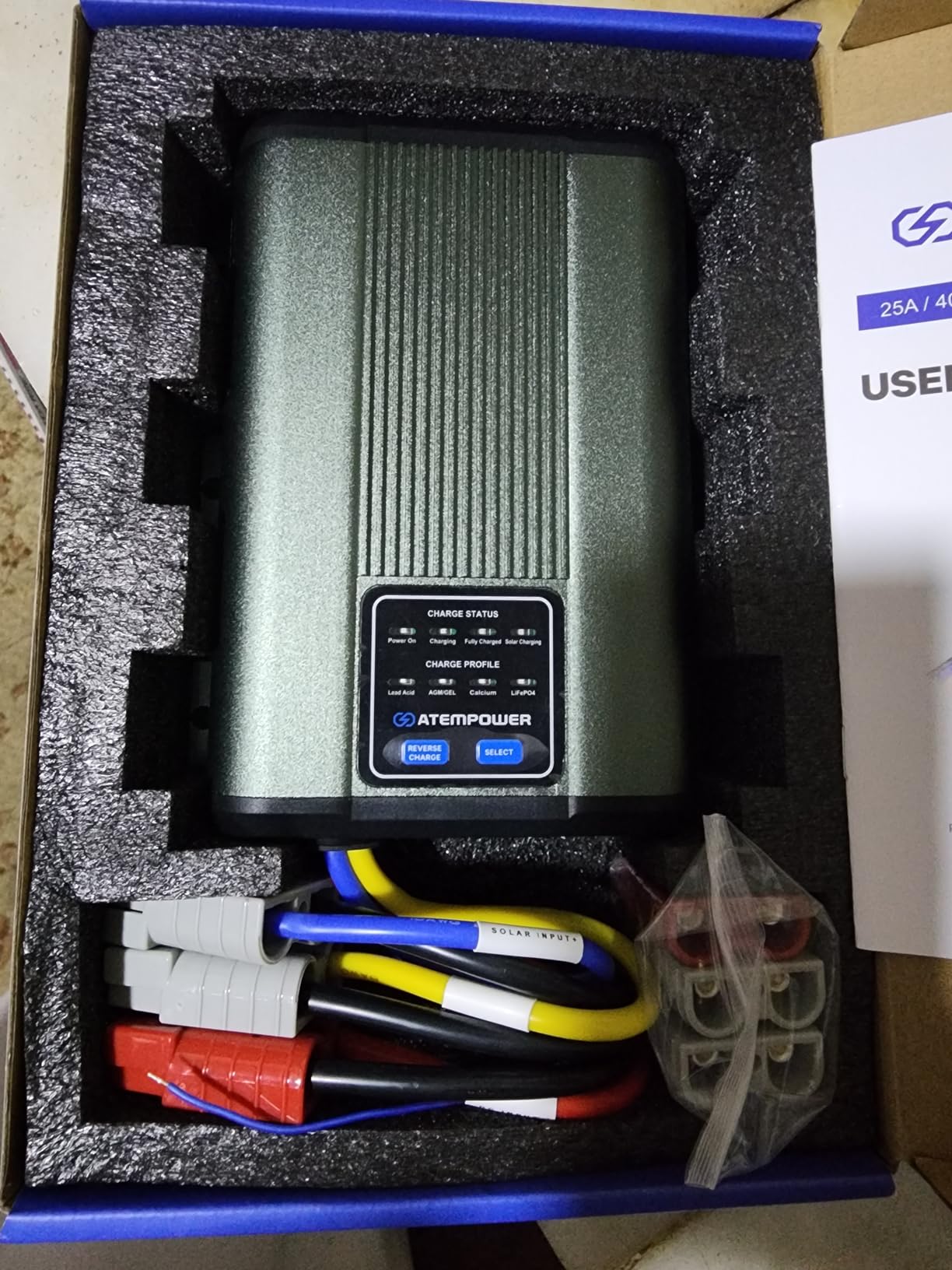 ATEM POWER 40A DC to DC Battery Charger with Anderson Plug Reverse Charge Solar Input MPPT for AGM, Gel, Calcium, Lead Acid, LiFePO4 Batteries of 4WDs, RVs, Campers, Trailers On-Board Charger customer photo 1