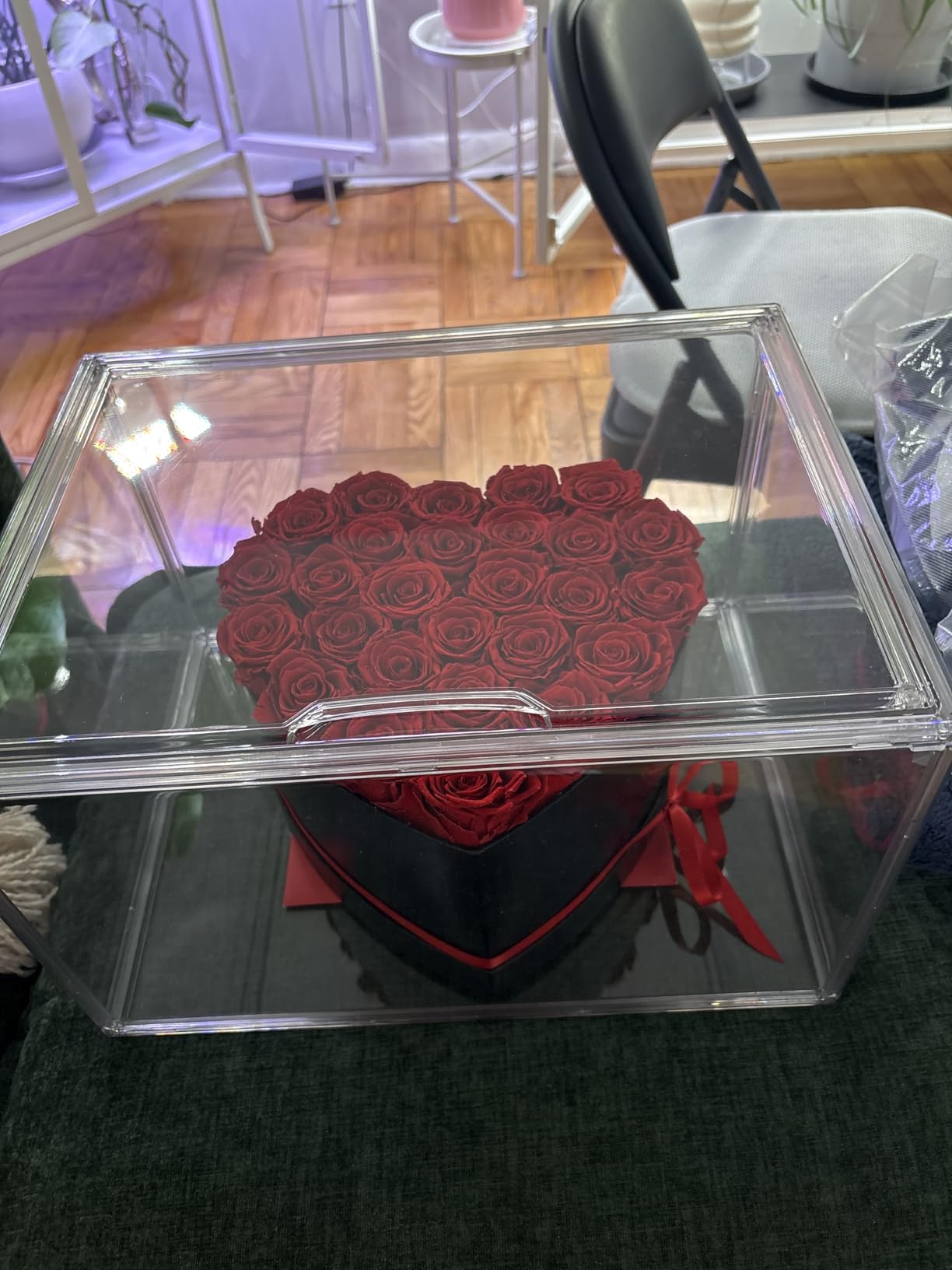 Attelite Clear Acrylic Display Case,Display Storage Box Countertop with Magnetic Door,Stackable Dustproof Protection Showcase for Action Figures,Collectibles customer photo 2