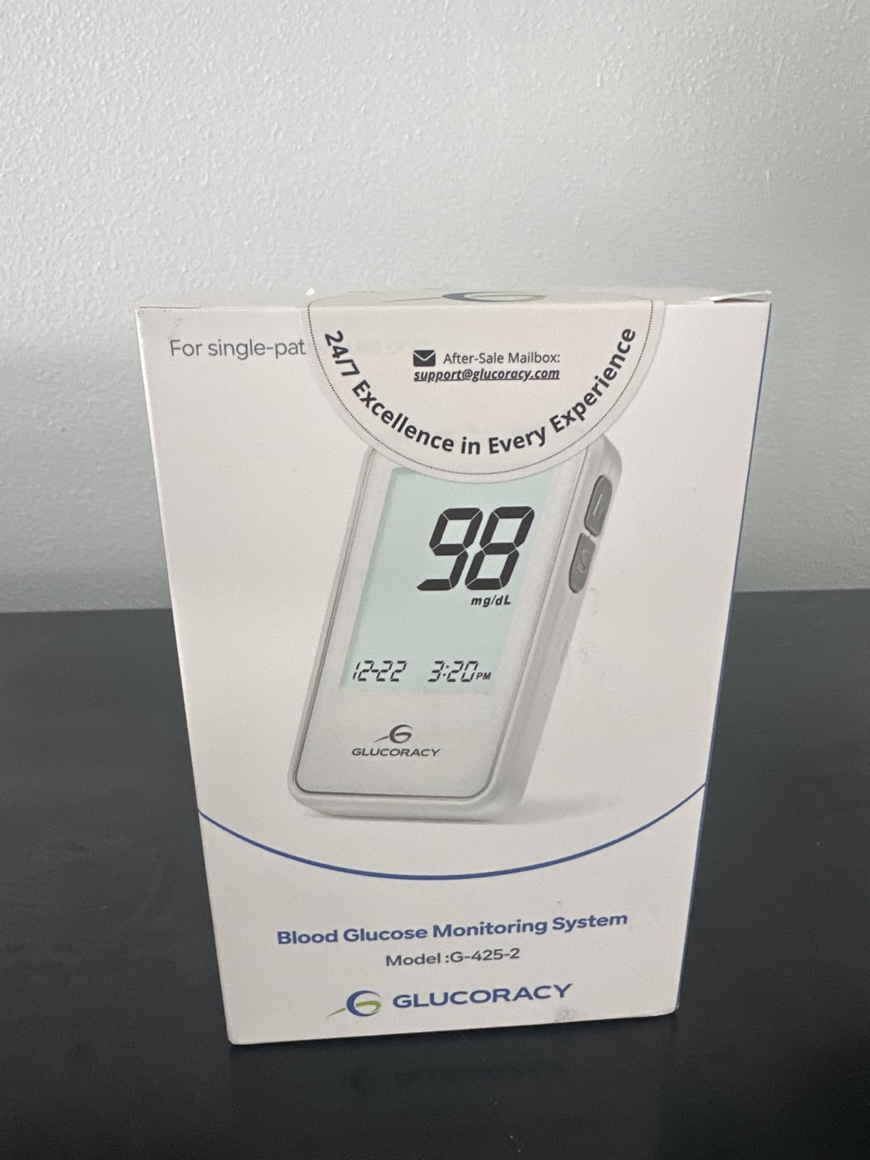 Glucoracy Blood Glucose Monitor Kit with 100 Blood Sugar Test Strips & Lancets, Glucometer, Lancing Device, Travel Case, Diabetic Home Testing Kit customer photo 1