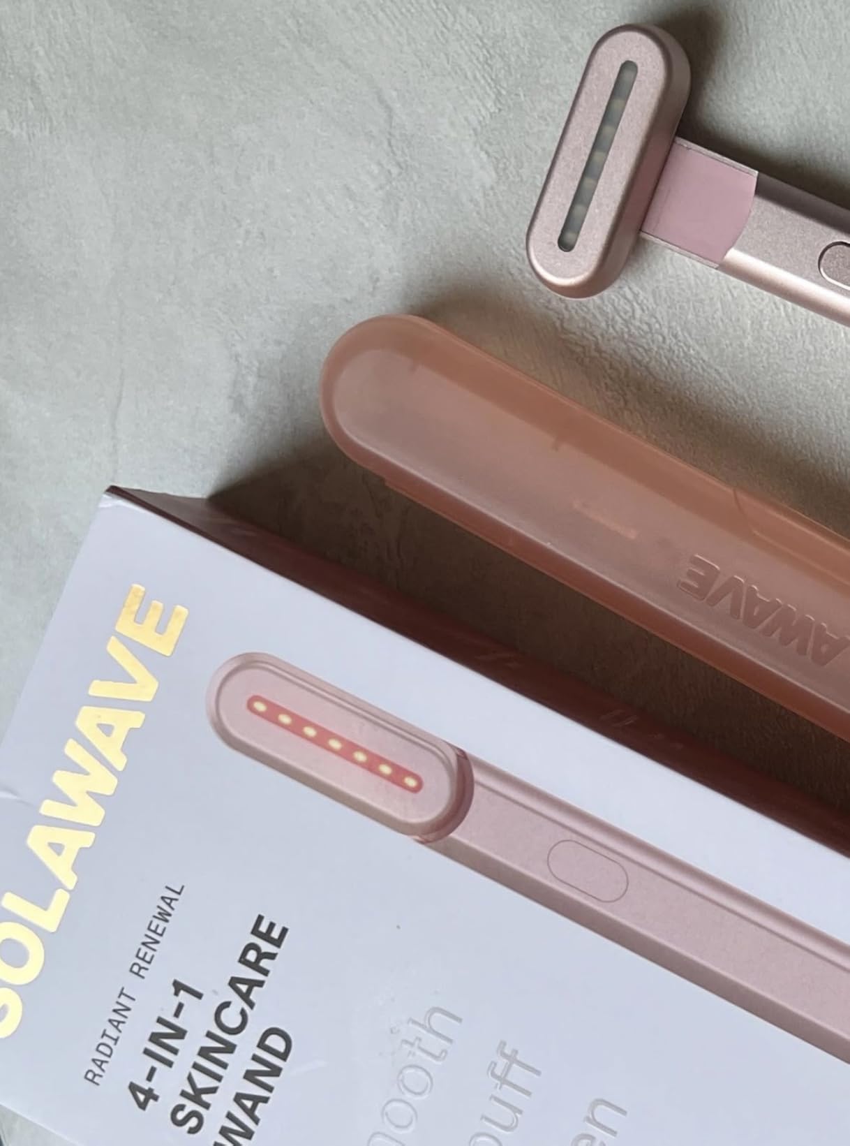 Solawave 4-in-1 Red Light Therapy Wand for Face & Neck | Beauty Device with Galvanic Current, Massager & Warmth | Anti-Aging, Wrinkle Reduction, Skin Tightening, Depuffing & Rejuvenation customer photo 1