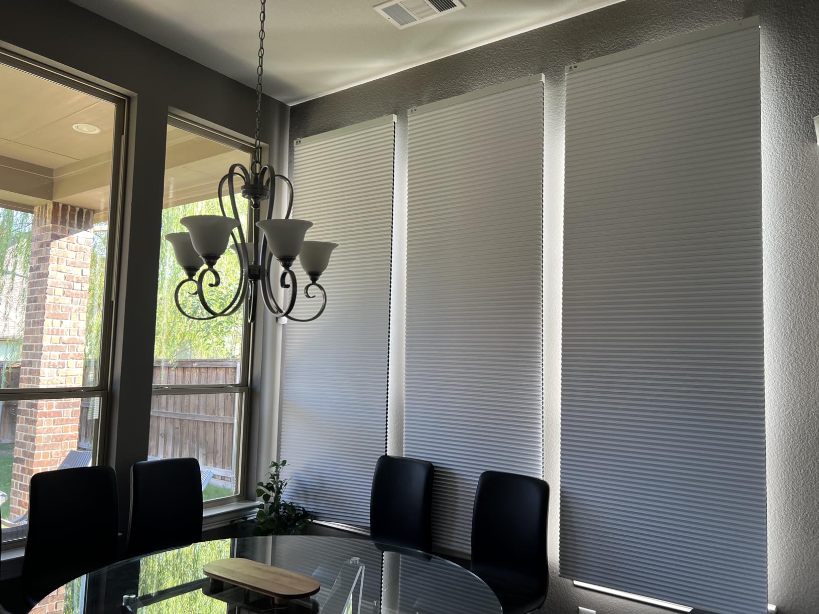 SmartWings Motorized Cellular Shades, Honeycomb Blinds Compatible with Zigbee/Alexa/Z-Wave/Homekit, Wireless Remote Control for Smart Home and Office in Customized Size,100% Blackout White customer photo 2