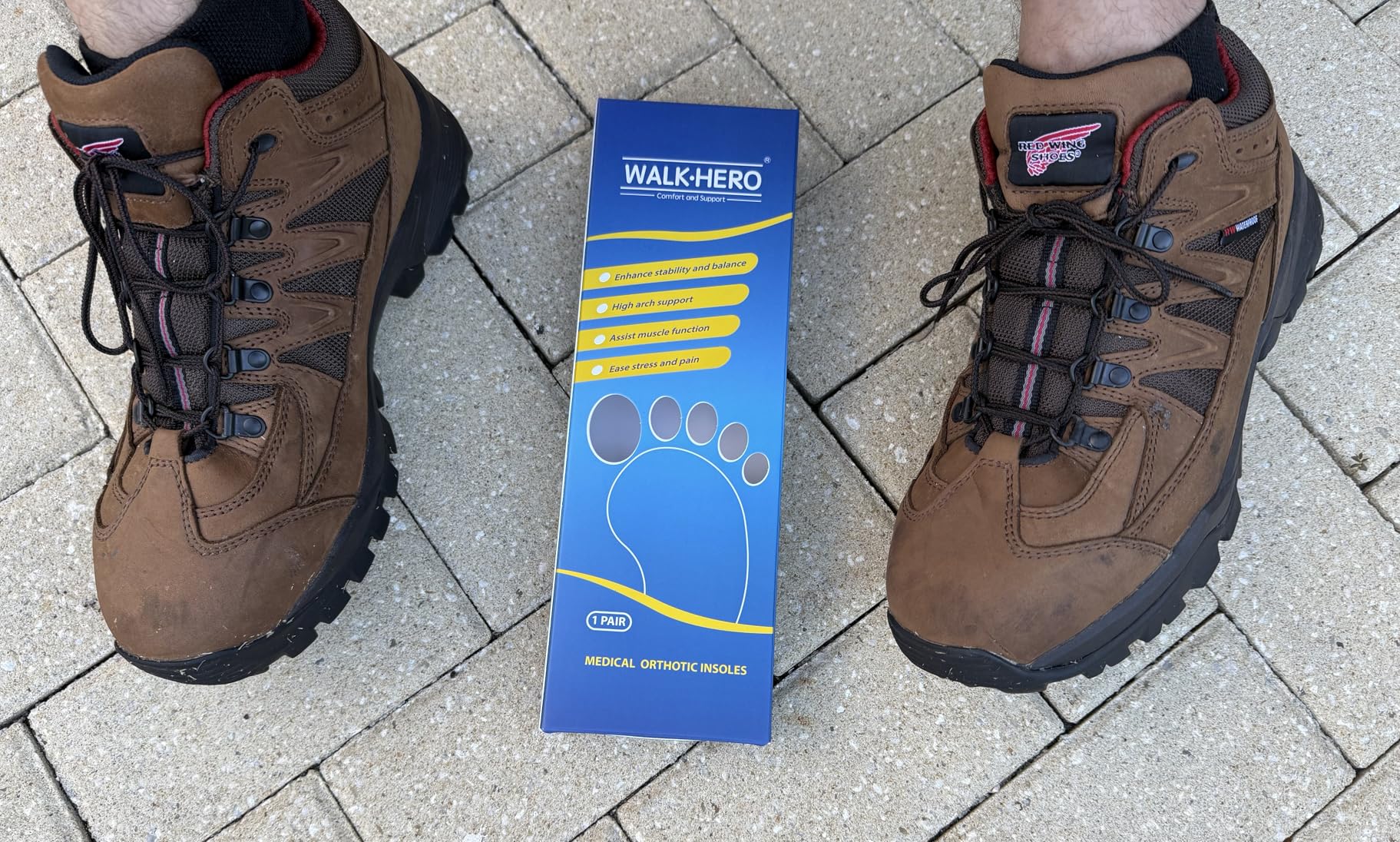 Walkhero Plantar Fasciitis Pain Relief Insoles High Arch Support Orthotic Shoes Inserts, Relieve Flat Feet and Foot Fatigue customer photo 2