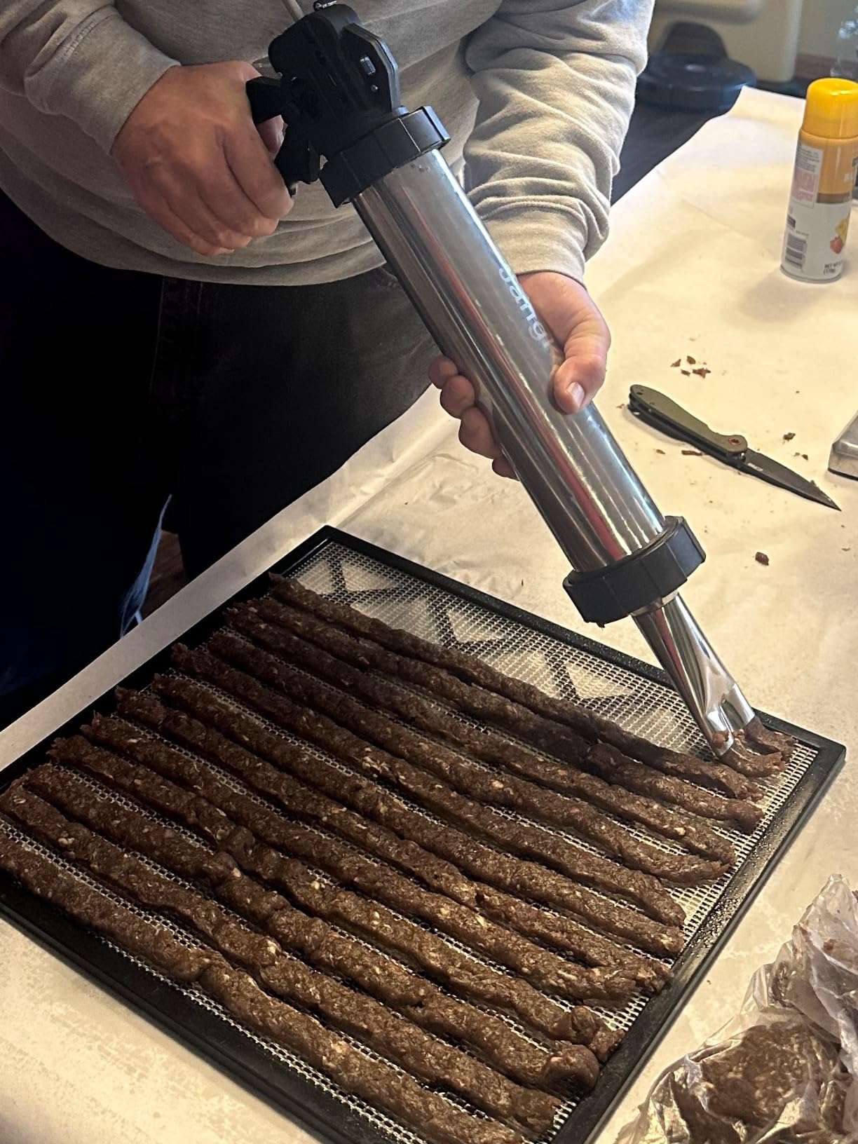 Beef Jerky Gun Kit - 2lb Stainless Steel Meat Gun for Homemade Beef Jerky and Sausages, Perfect Beef Jerky Maker and Jerky Kit customer photo 1