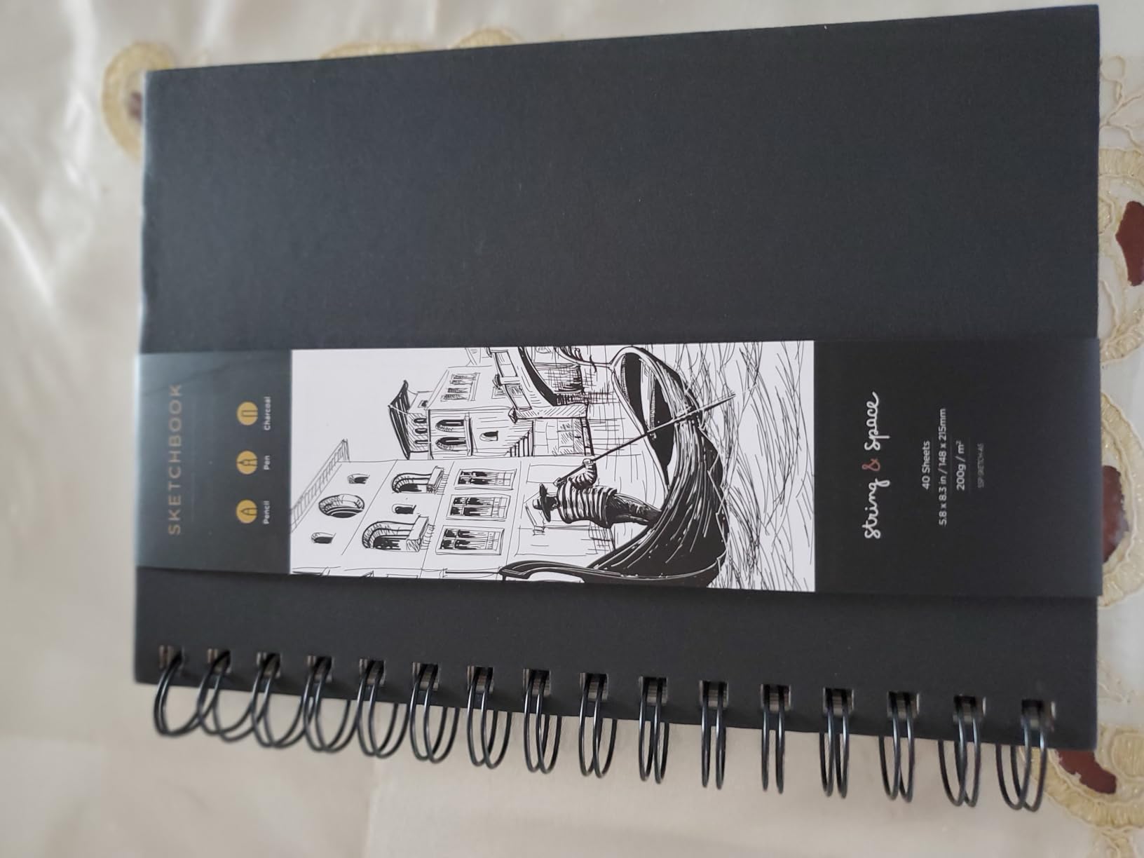Artist's Sketchbook Hardcover - 200GSM Very Thick Paper - Spiral Sketch Book for Drawing and Mixed Media - Sketch Pad, Art Book - 5.8 x 8.5, 40 Sheets / 80 Pages customer photo 1