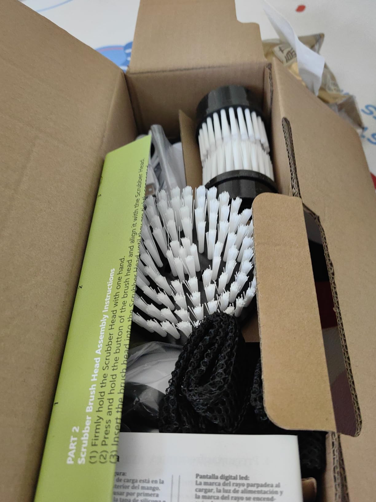 TUYU Electric Spin Scrubber, Full-Body IPX7 Waterproof Bathroom Scrubber with Power LCD Display, Adjustable Extension Handle, Cordless Shower Cleaner Brush for Bathtub Kitchen Wall Cleaning customer photo 1