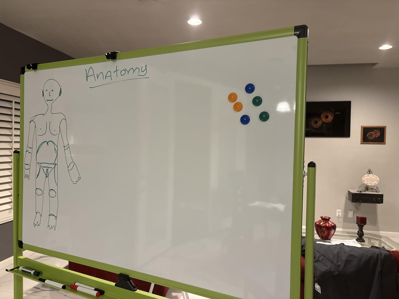 TSJ OFFICE Large Rolling Whiteboard - Dry Erase Magnetic 48 x 32 Inches White Board Height Adjust Double Sides Mobile Portable Easel on Wheels, Dry Erase Board with Stand for Office, Home & Classroom customer photo 2