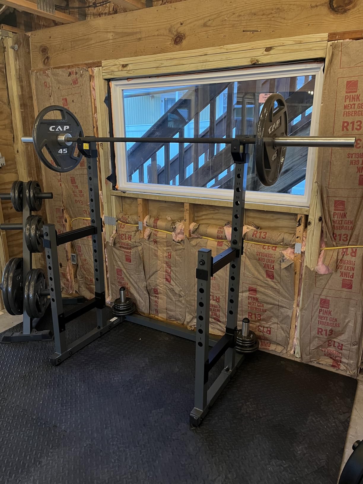 PASYOU Adjustable Power Rack, Multifunction Squat Rack Heavy-Duty Stand customer photo 2