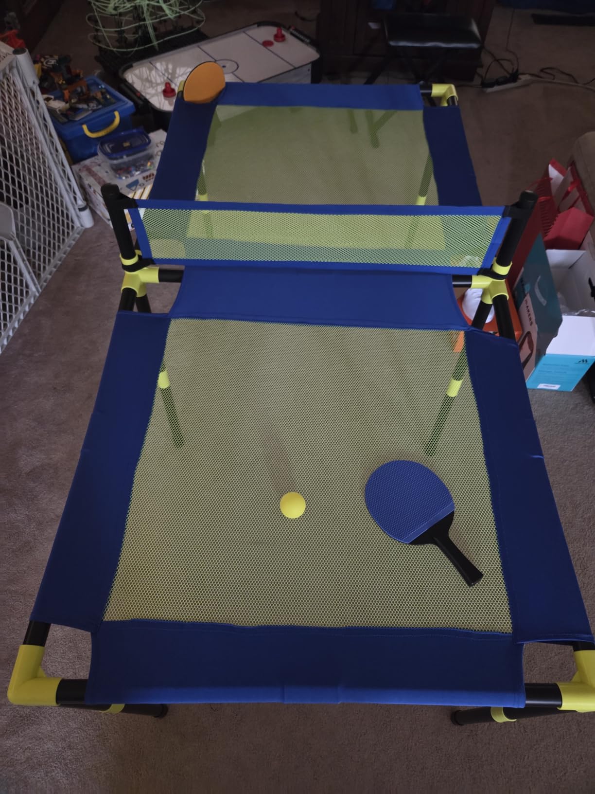 Anywhere Sports - Portable Trampoline Ping Pong Table Tennis Game for Indoor or Outdoor Use, Includes Two Paddles, Six Balls, Storage Bag, and Compact Size for Kids customer photo 1